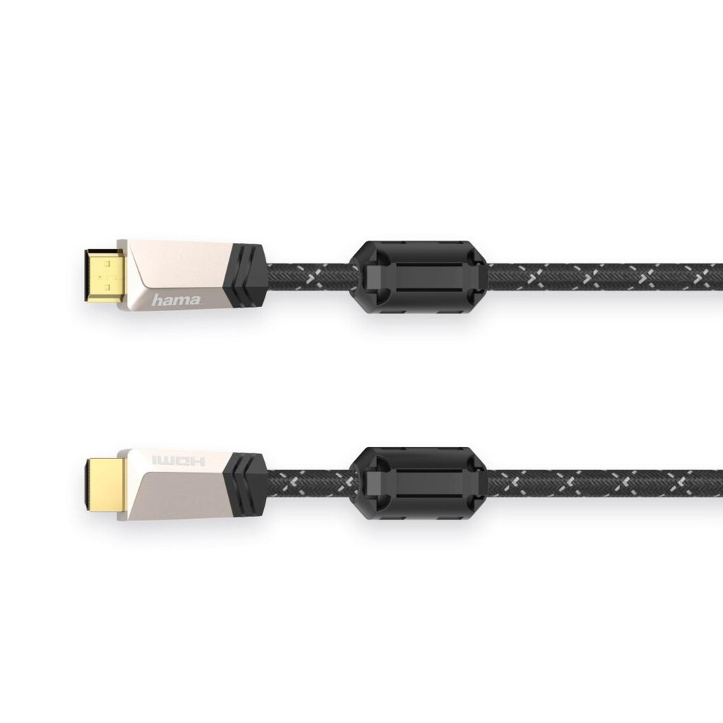 Hama HDMI-Kabel »Premium HDMI™-Kabel m. Ethernet, Stecker-Stecker, 0,75 m«, HDMI, 75 cm