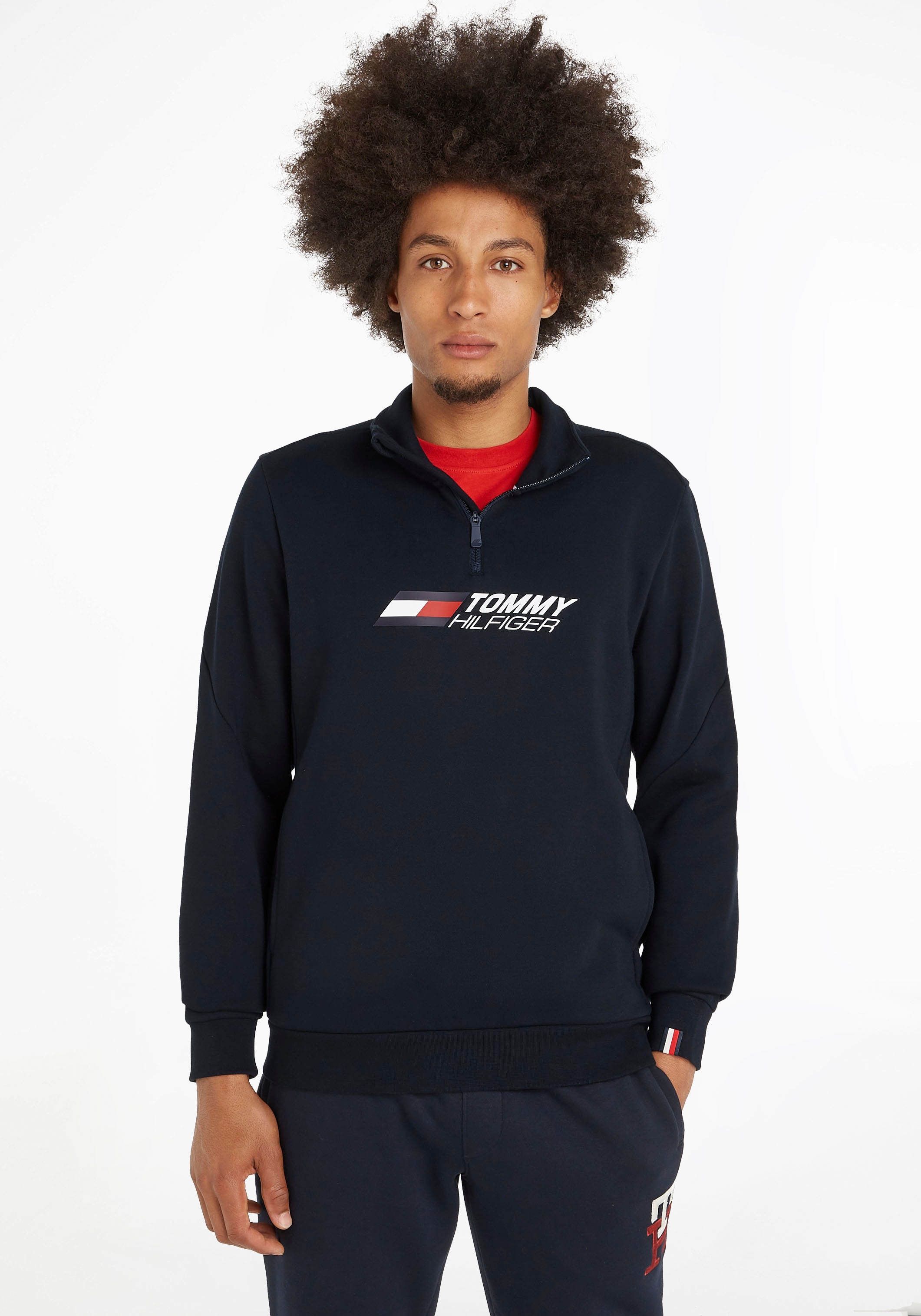 2024 beliebt günstig Tommy Hilfiger Sport ZIP« OTTO shoppen 1/4 Sweatshirt online »ESSENTIALS bei
