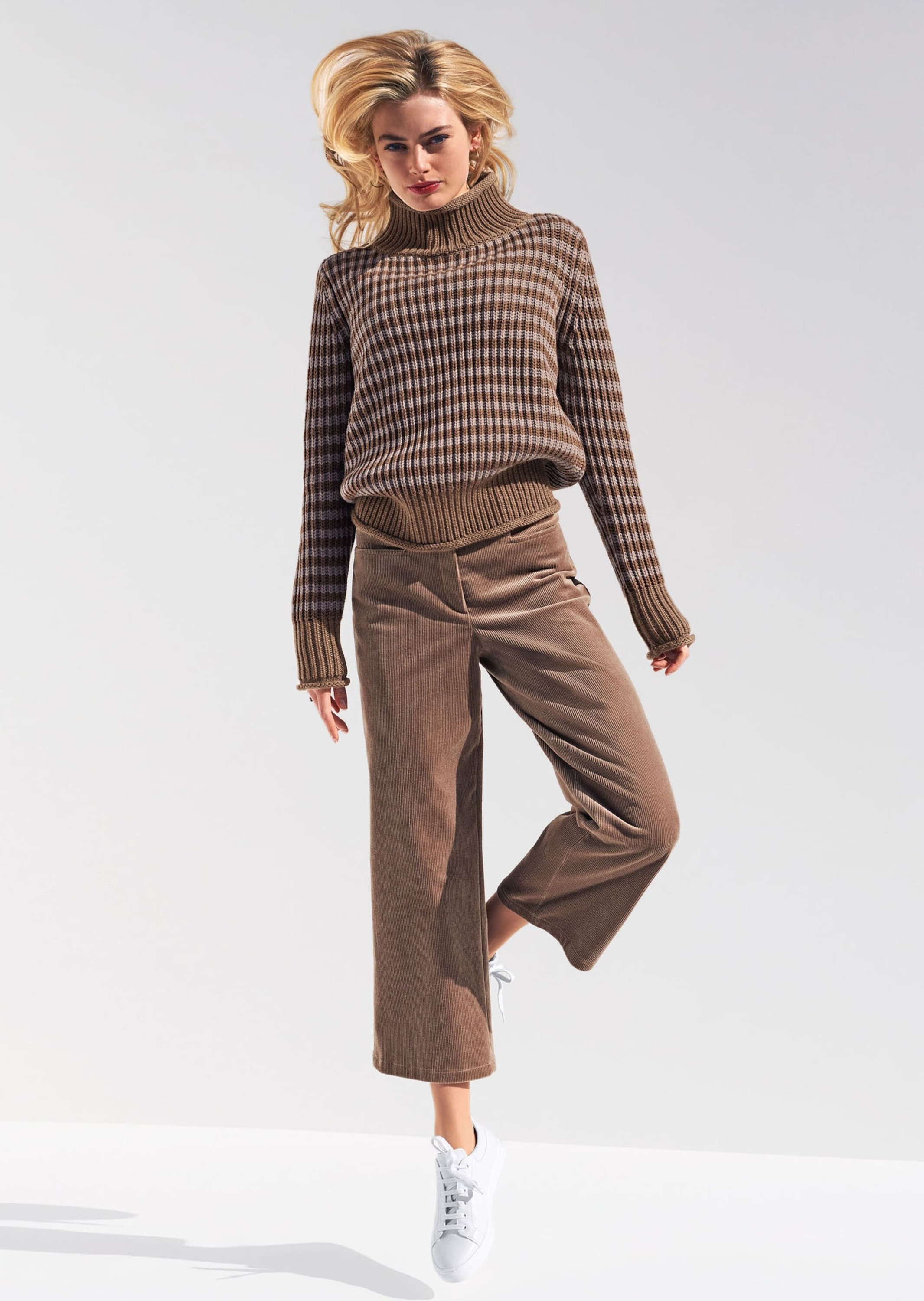 MADELEINE Longpullover »Pullover Softer Schurwoll-Pullover mit stylischen Streifen«