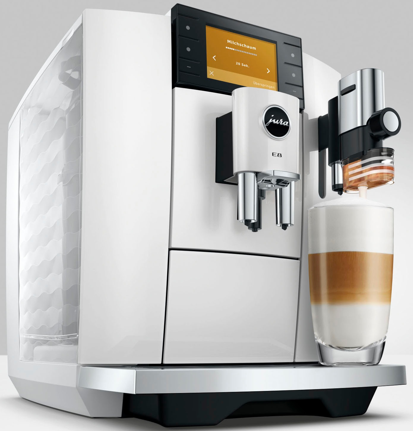 JURA Kaffeevollautomat »15747 E8 (ED), Piano White« 27 Spezialitäten, WiFi, Hot & Light Brew, Sweet