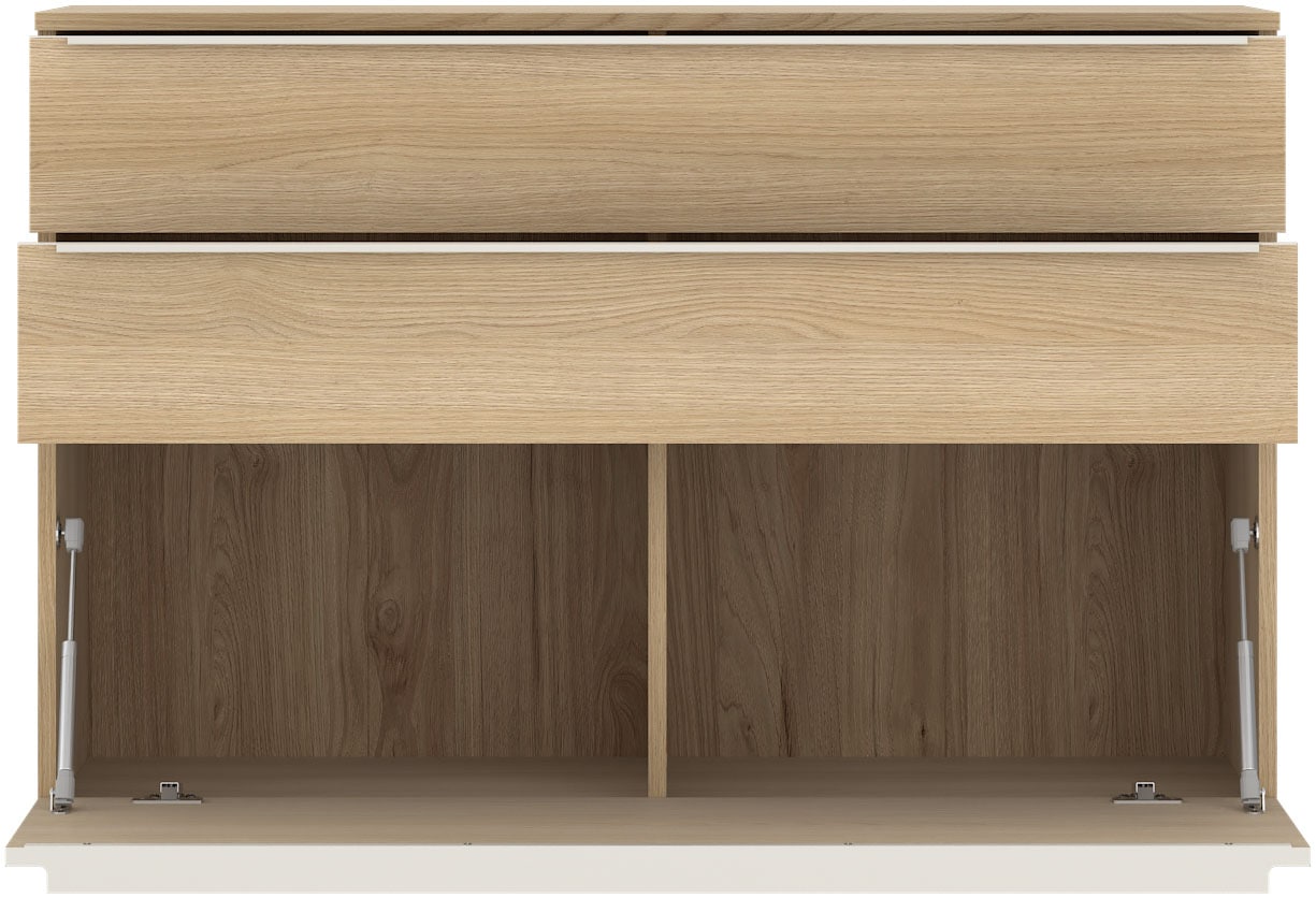 TOM TAILOR HOME Kommode Lowboard, Breite 110 cm,1 Klappe,2 Schubladen, viel Stauraum