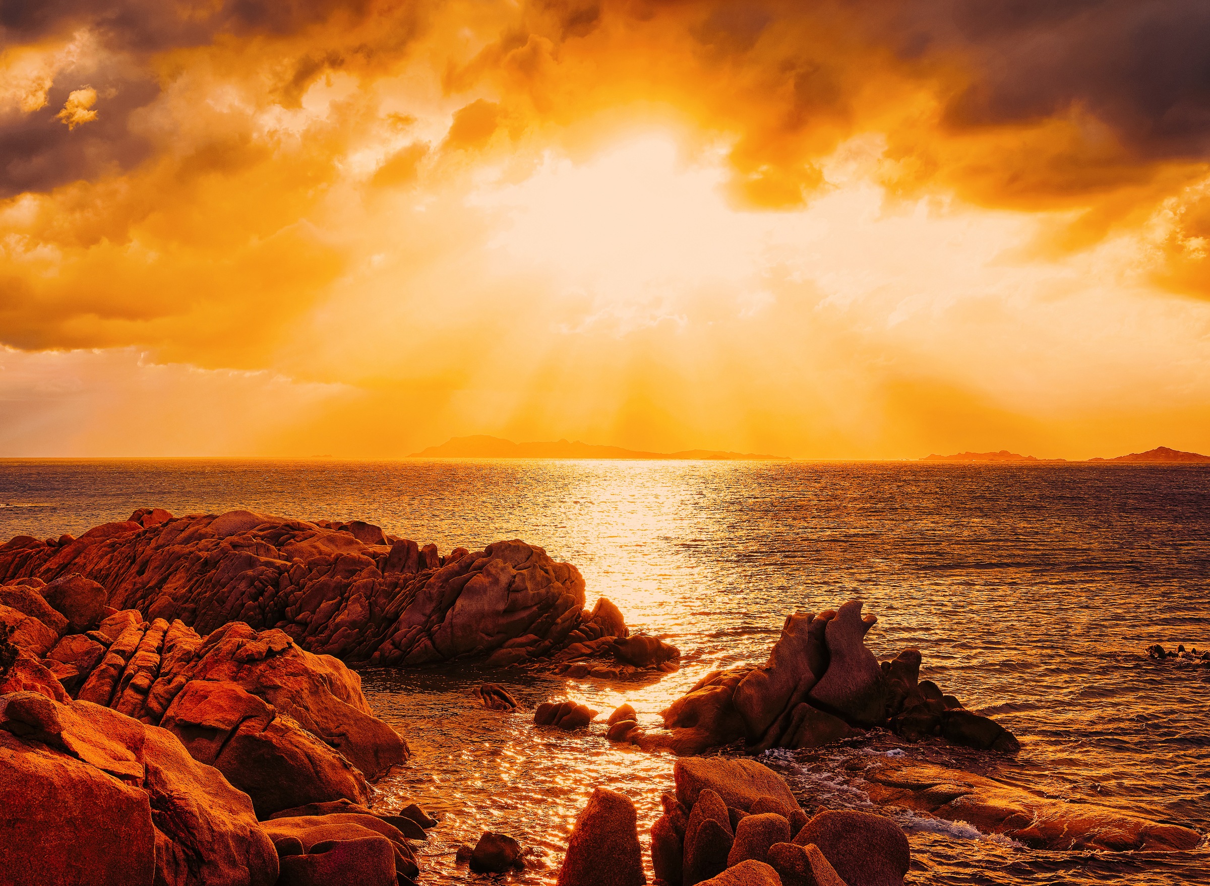Papermoon Fototapete »Capriccioli Beach Sunset Sardinia«