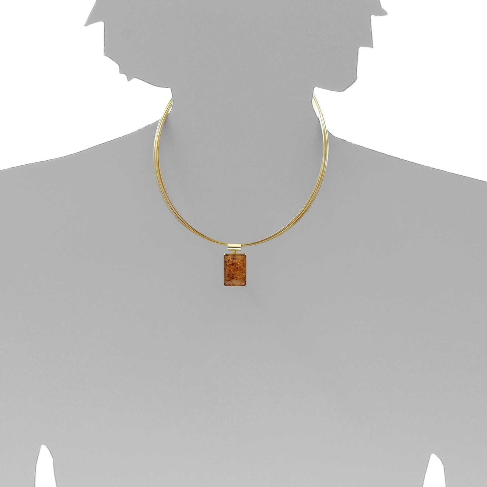 OSTSEE-SCHMUCK Kettenanhänger »- Gleiter-Classic 28x20 mm - Gold 333/000 - Bernstein«