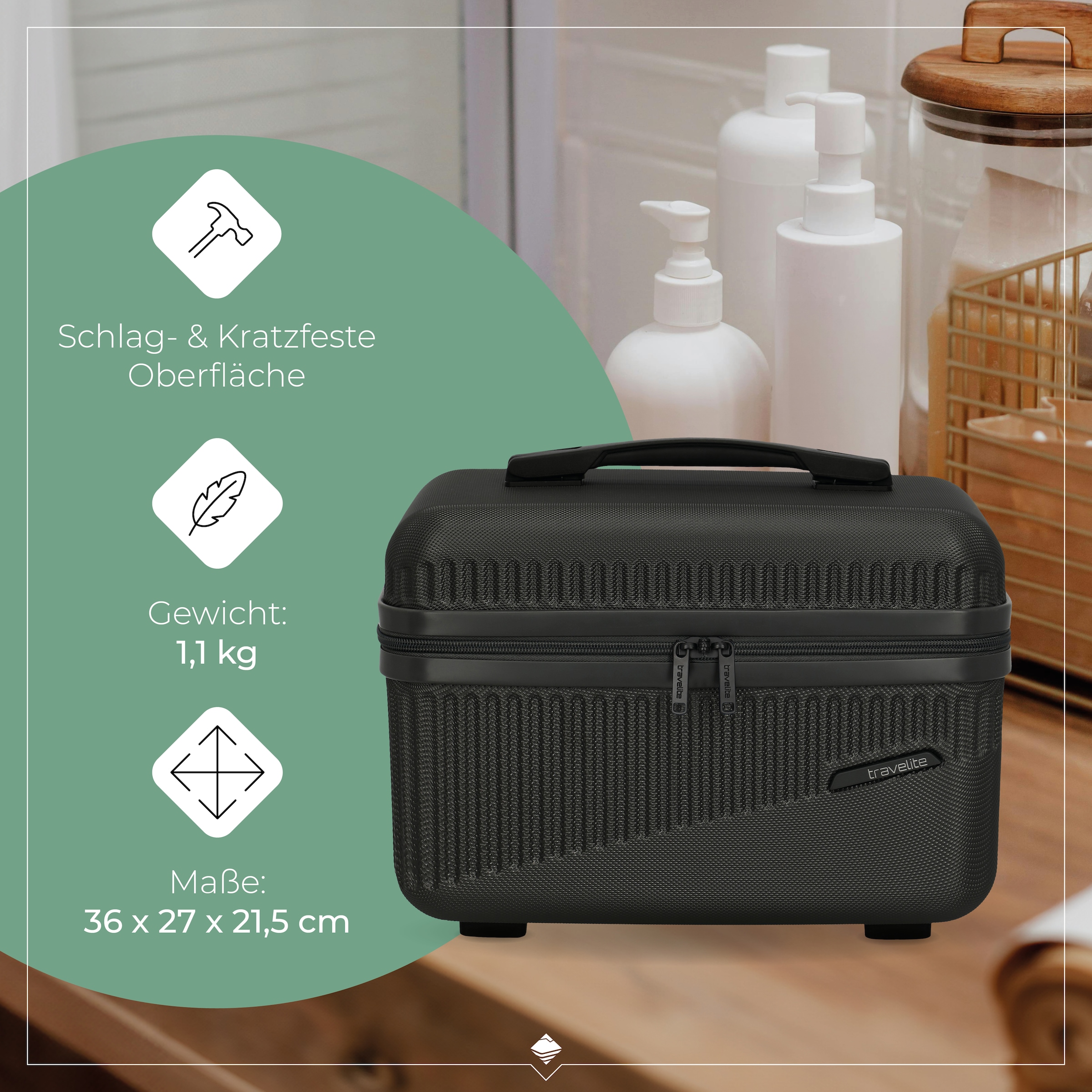 travelite Beautycase »BALI Kosmetikkoffer« mit Aufsteckfunktion und Organizer – ideal für Reise und Alltag