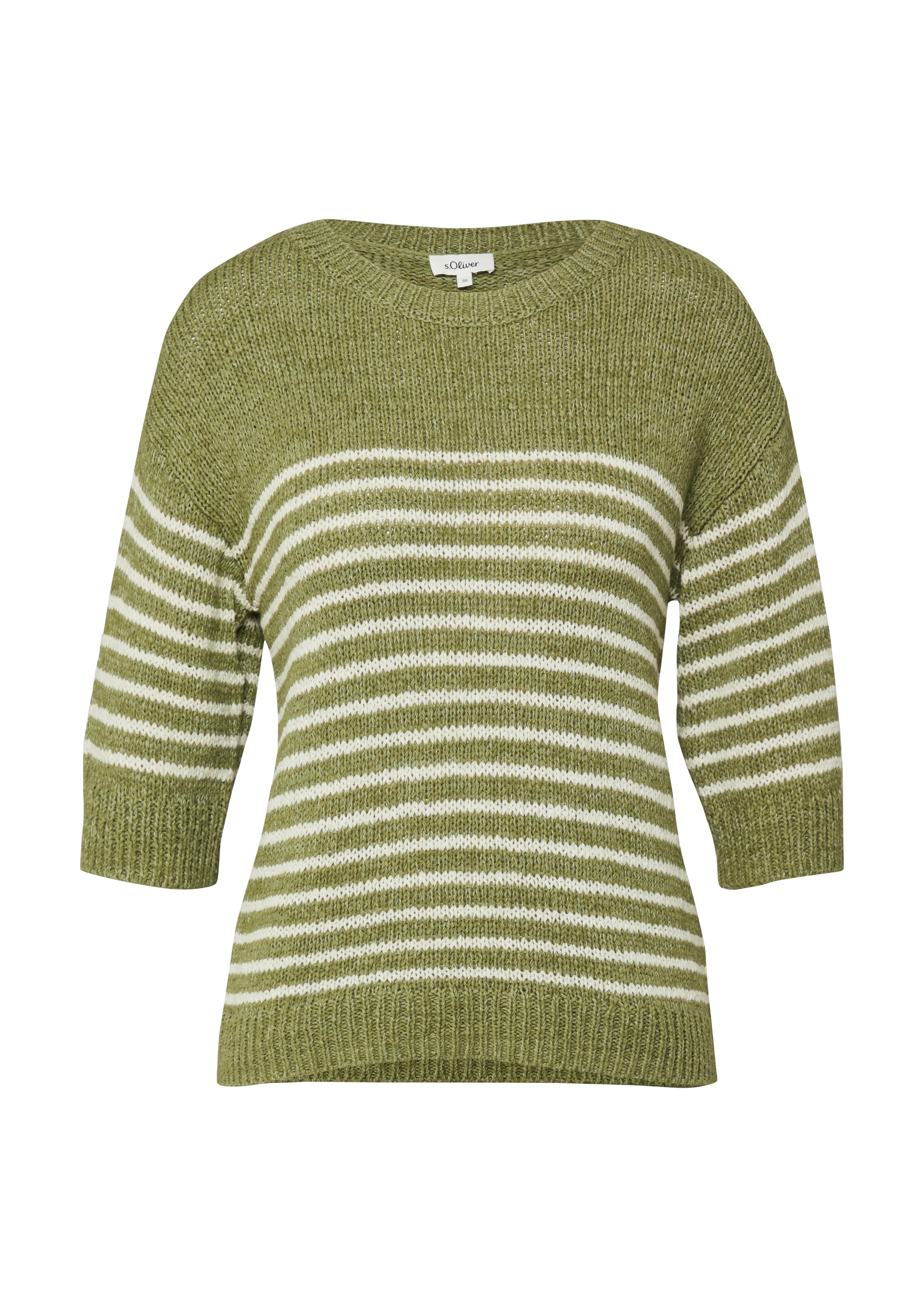 s.Oliver 3/4 Arm-Pullover mit Streifen