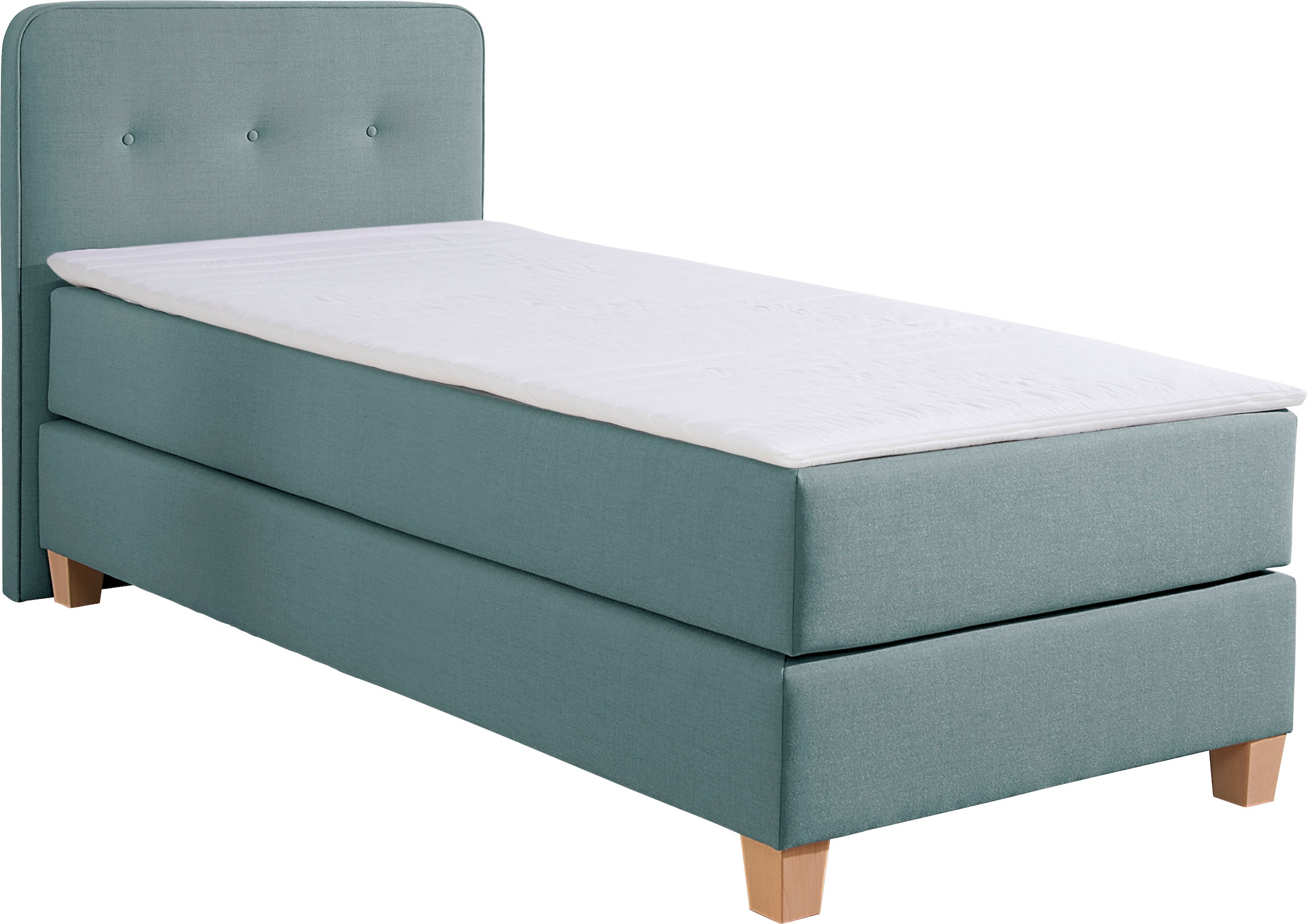 Home affaire Boxspringbett »Fargo« inkl. Topper, in 3 Matratzenarten, in Samt- oder Strukturstoff