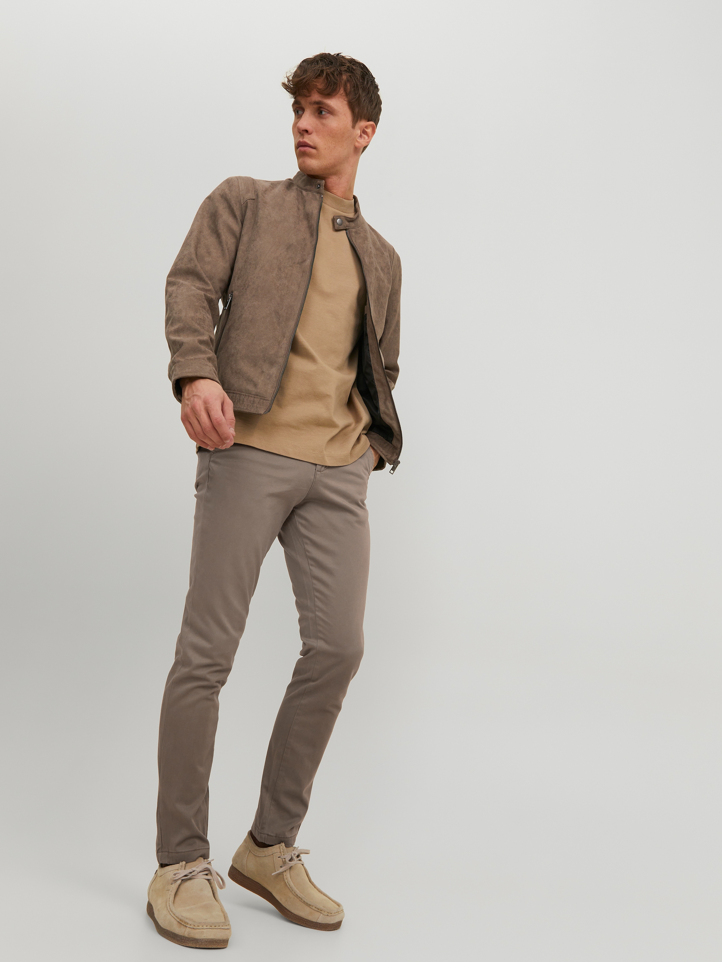 Jack & Jones »JJIMARCO mit Badge und hohem Tragekomfort«  unifarben, modisch, slim fit, Baumwollmischung