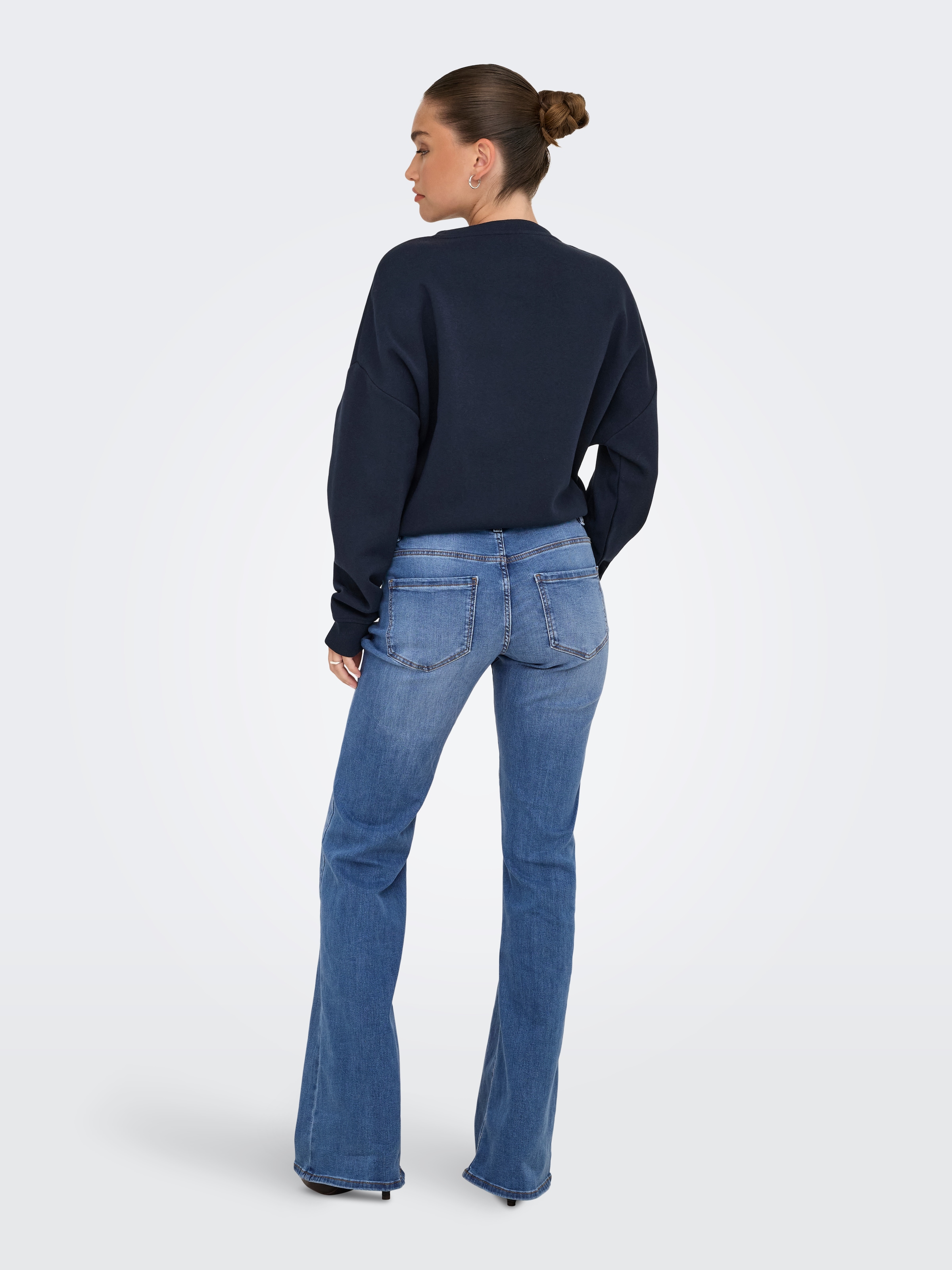 ONLY Bootcut-Jeans »ONLTIGER LW WIDE MB FLARED DNM PIM«