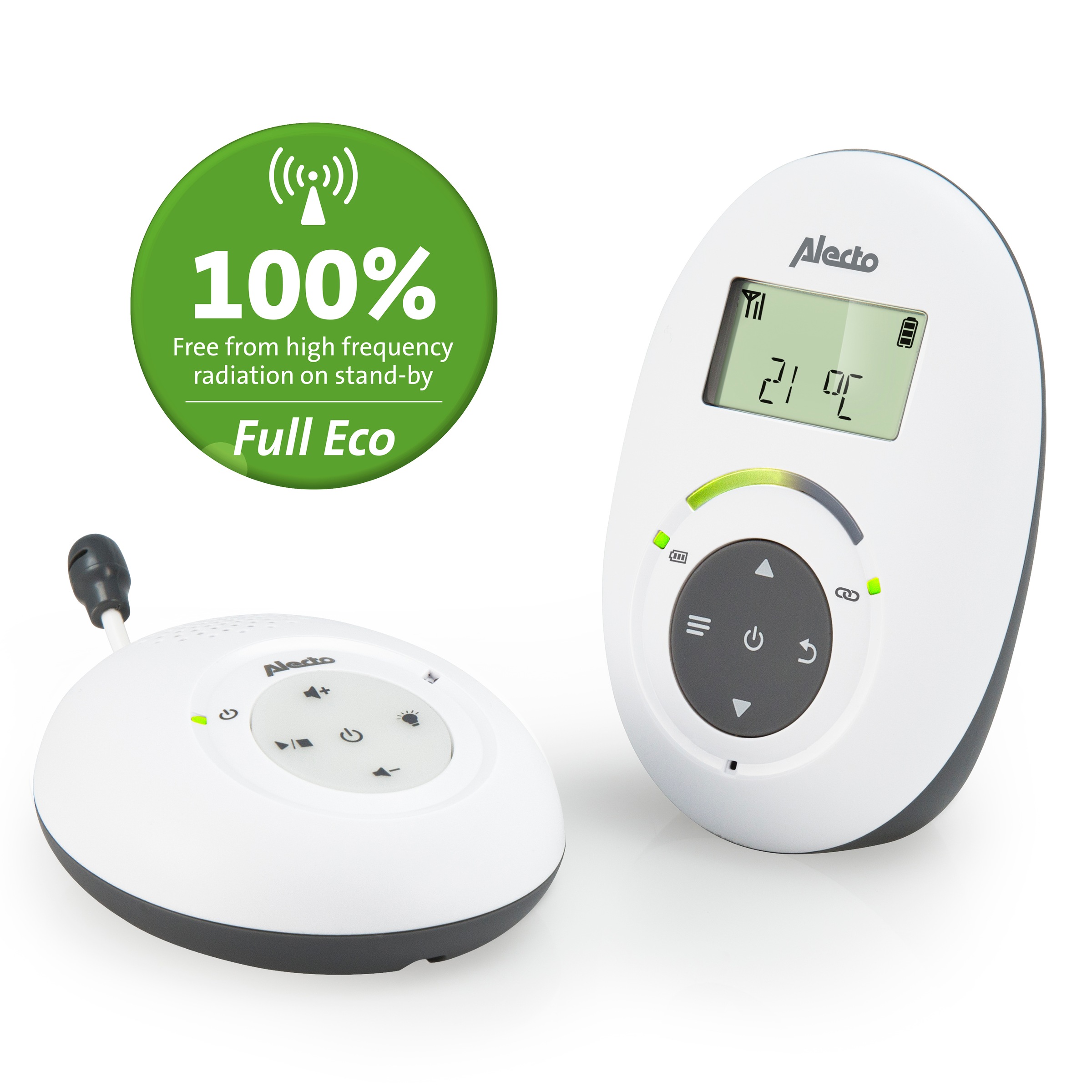 Alecto Babyphone »DBX-125«, (2 tlg.), Nachtlicht, Wiegenlieder und Temperaturanzeige