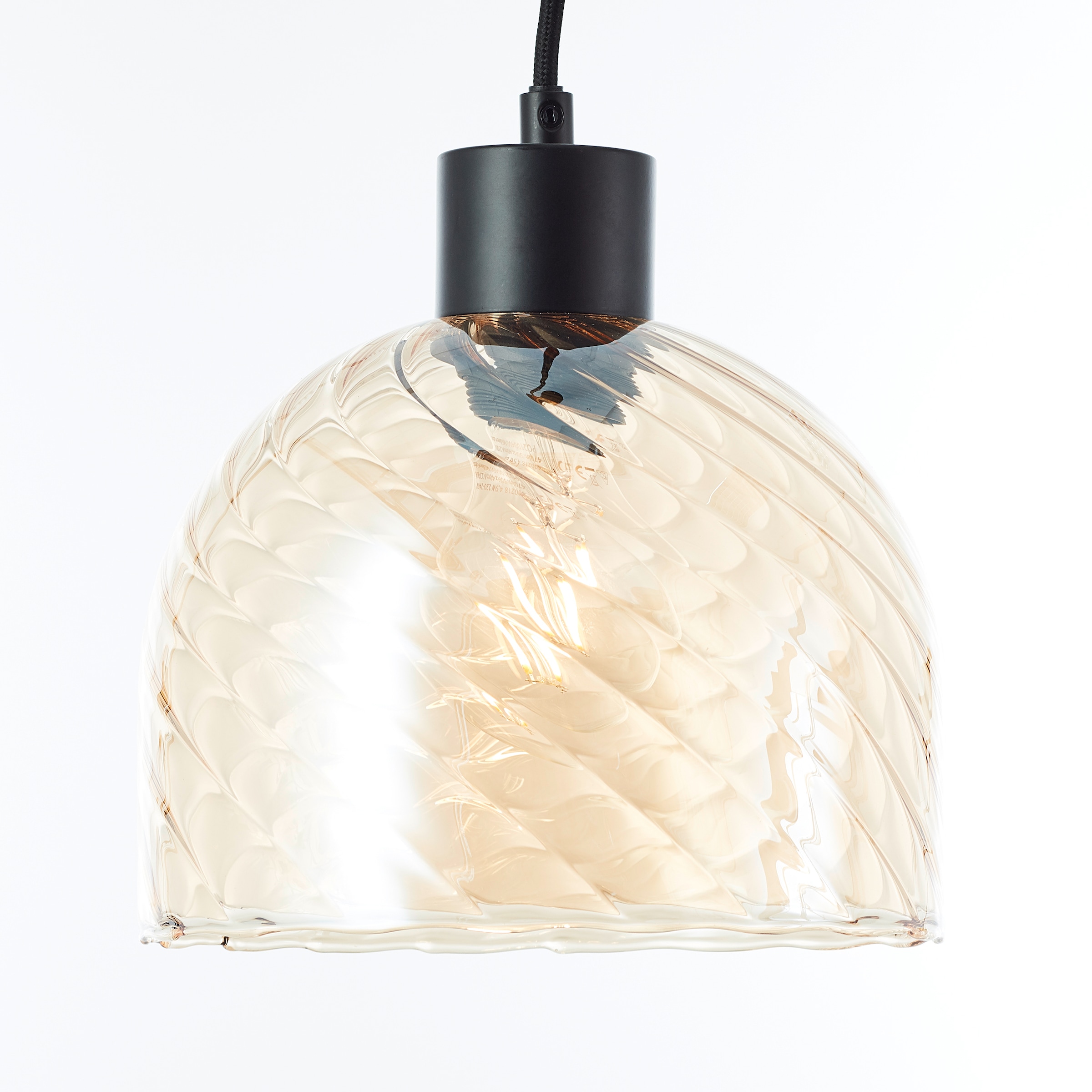 Brilliant Pendelleuchte »Casto« E27 1 Stk. 150 x 19 cm, E27, kürzbar, Glas, bernsteinfarben