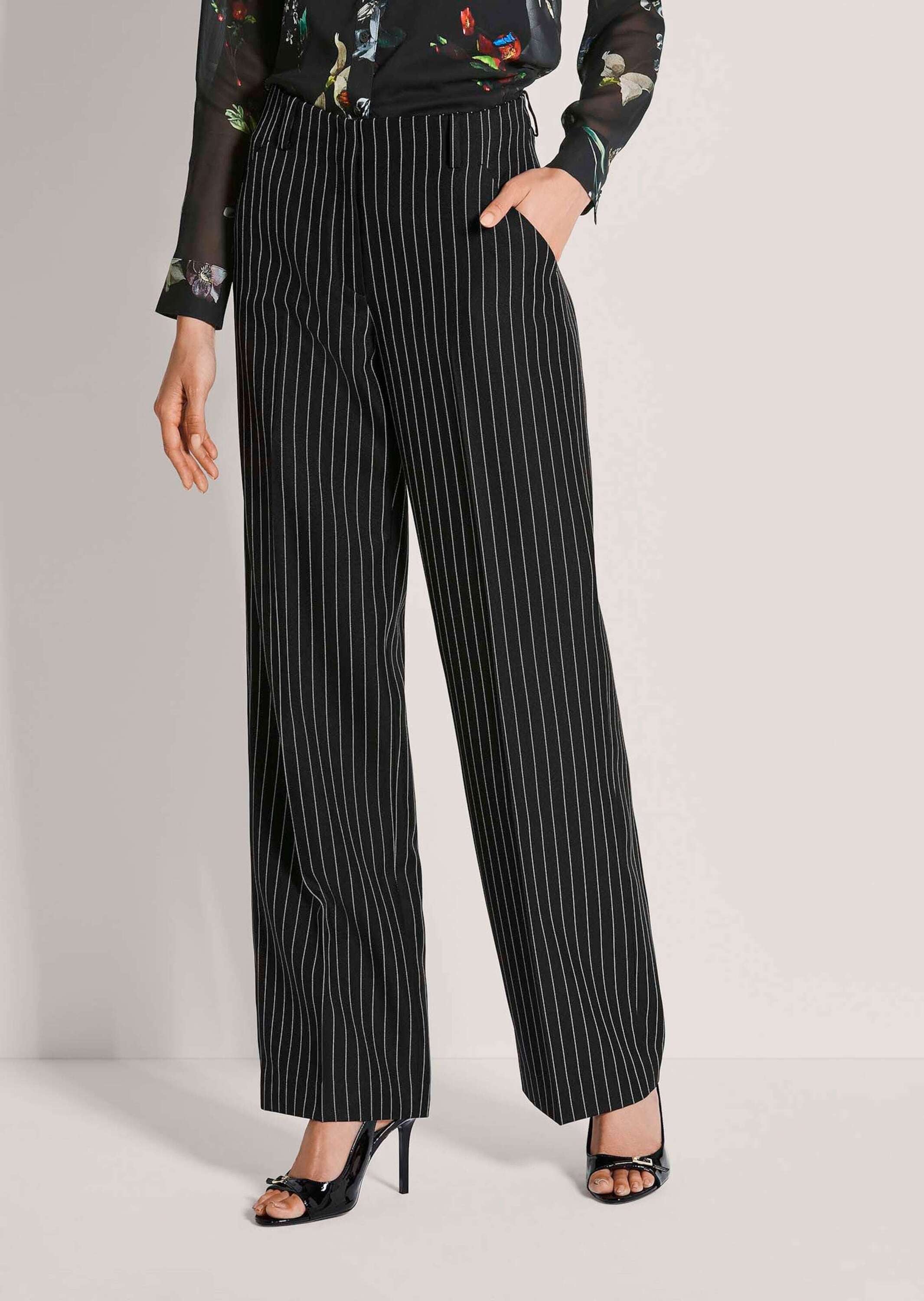 MADELEINE Stoffhose »Jerseyhose Bügelfaltenhose mit Nadelstreifen«