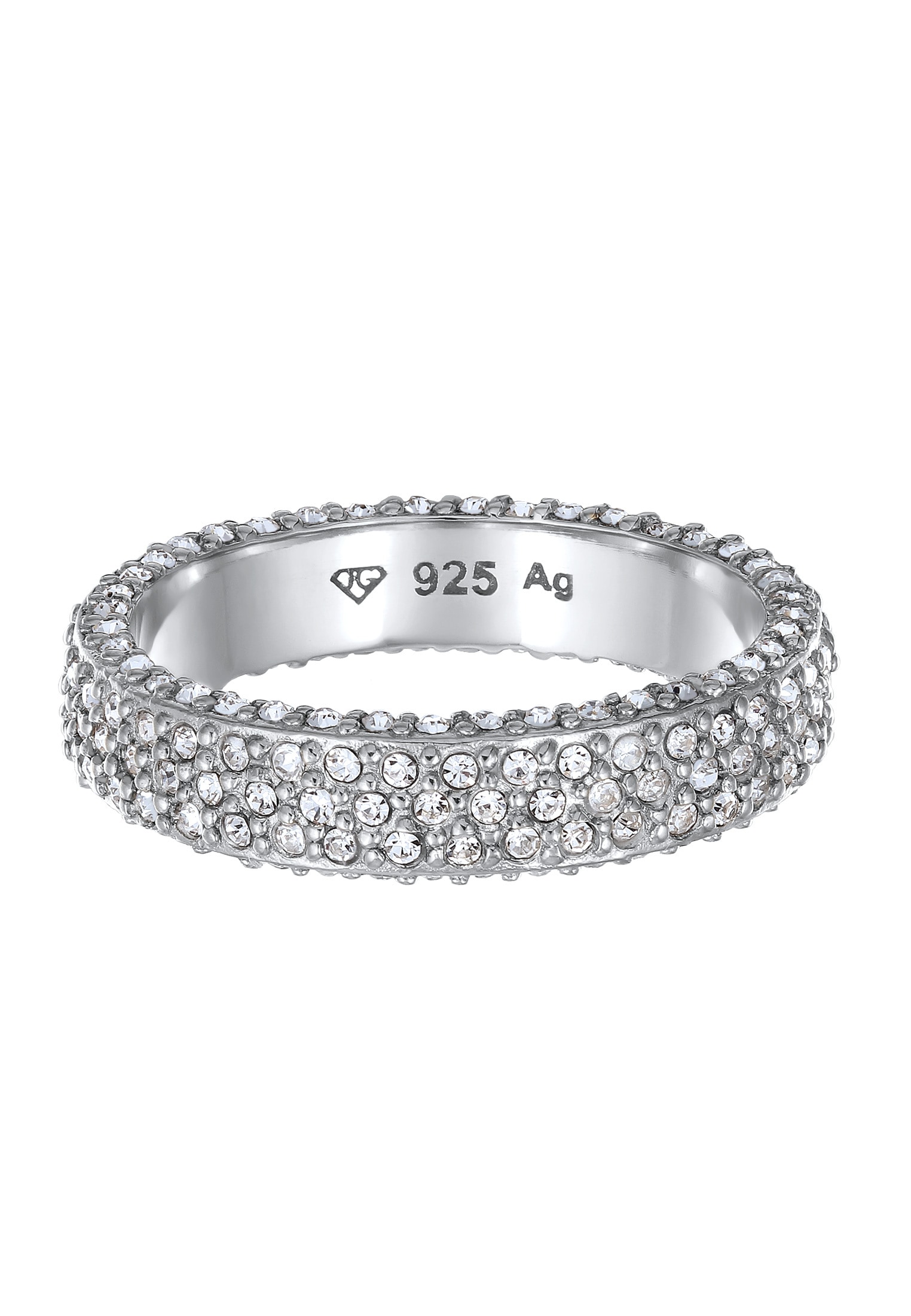 Elli Silberring »Ring Kristall Weiß 925 Sterling Silber«