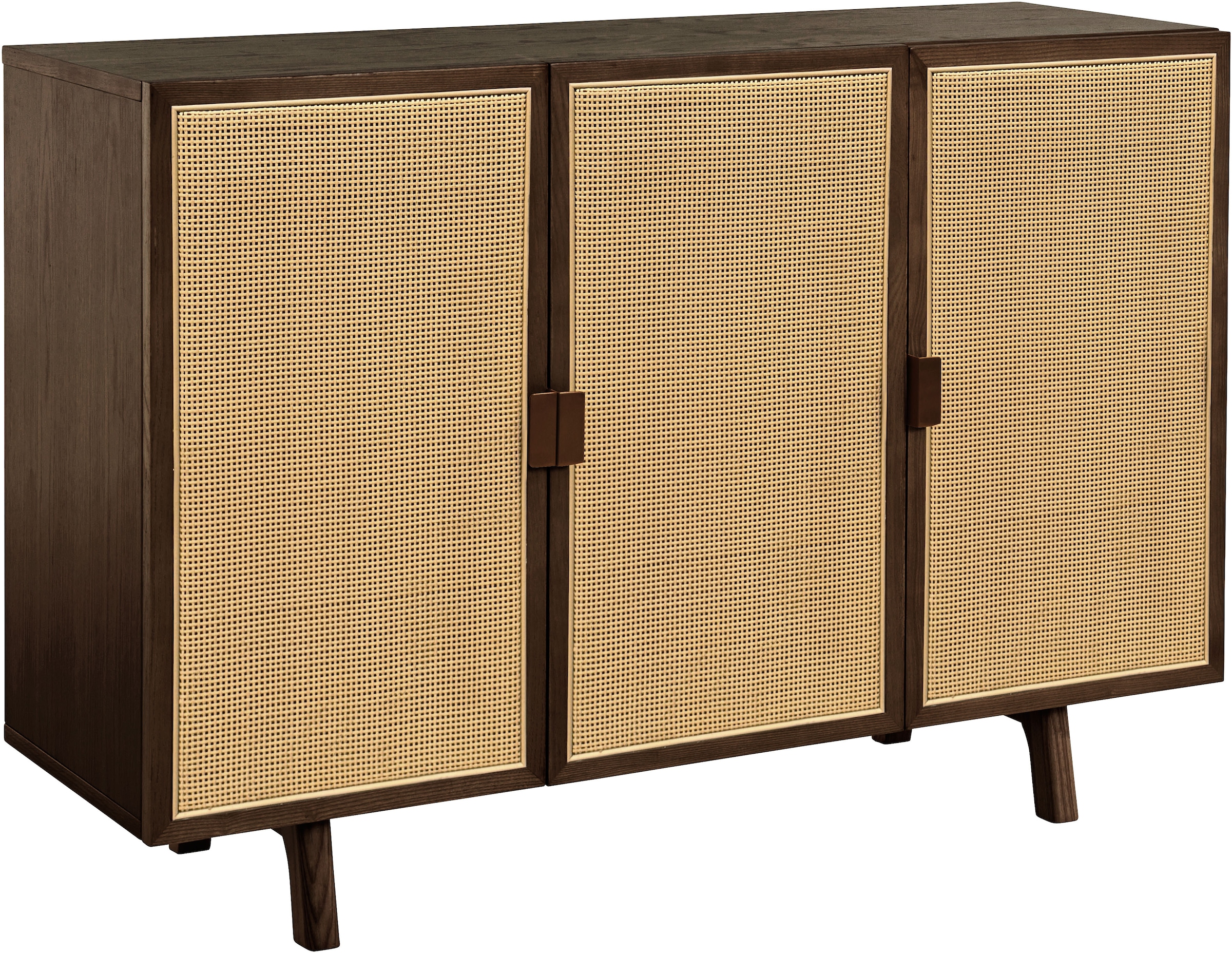 LeGer Home by Lena Gercke Sideboard »Lina« Sideboard, Melinoberflächen,  Mit Rattan Einsatz, 4 Innenfächer, teilmassiv