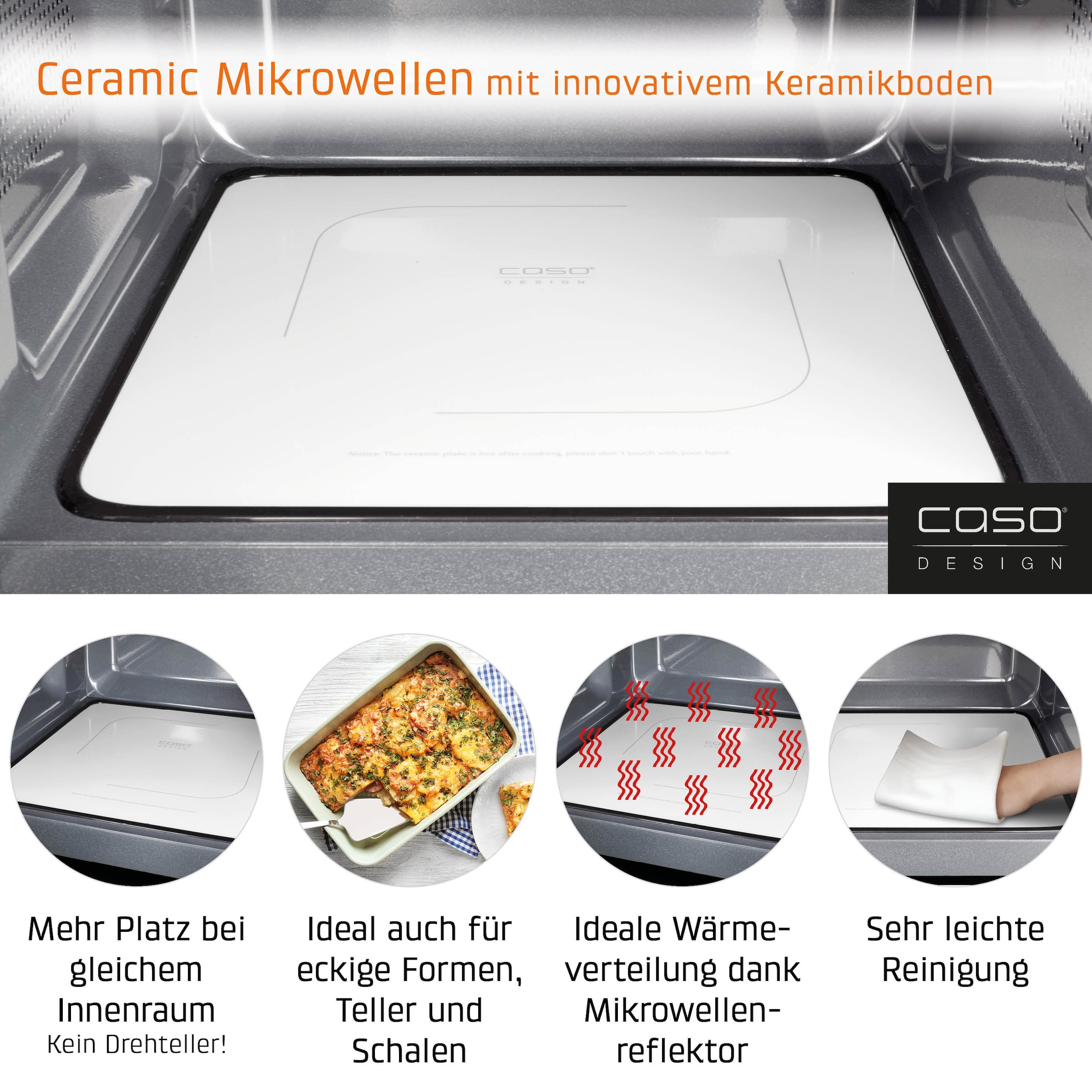 Caso Mikrowelle »3316 MG 20 Ecostyle Ceramic« Grill | Mikrowelle 1200 W