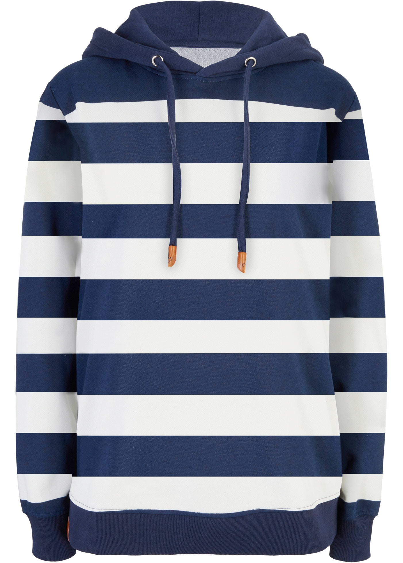 bonprix Kapuzensweatshirt , lockere Passform, gestreiftes Design, aus 100% Baumwolle

