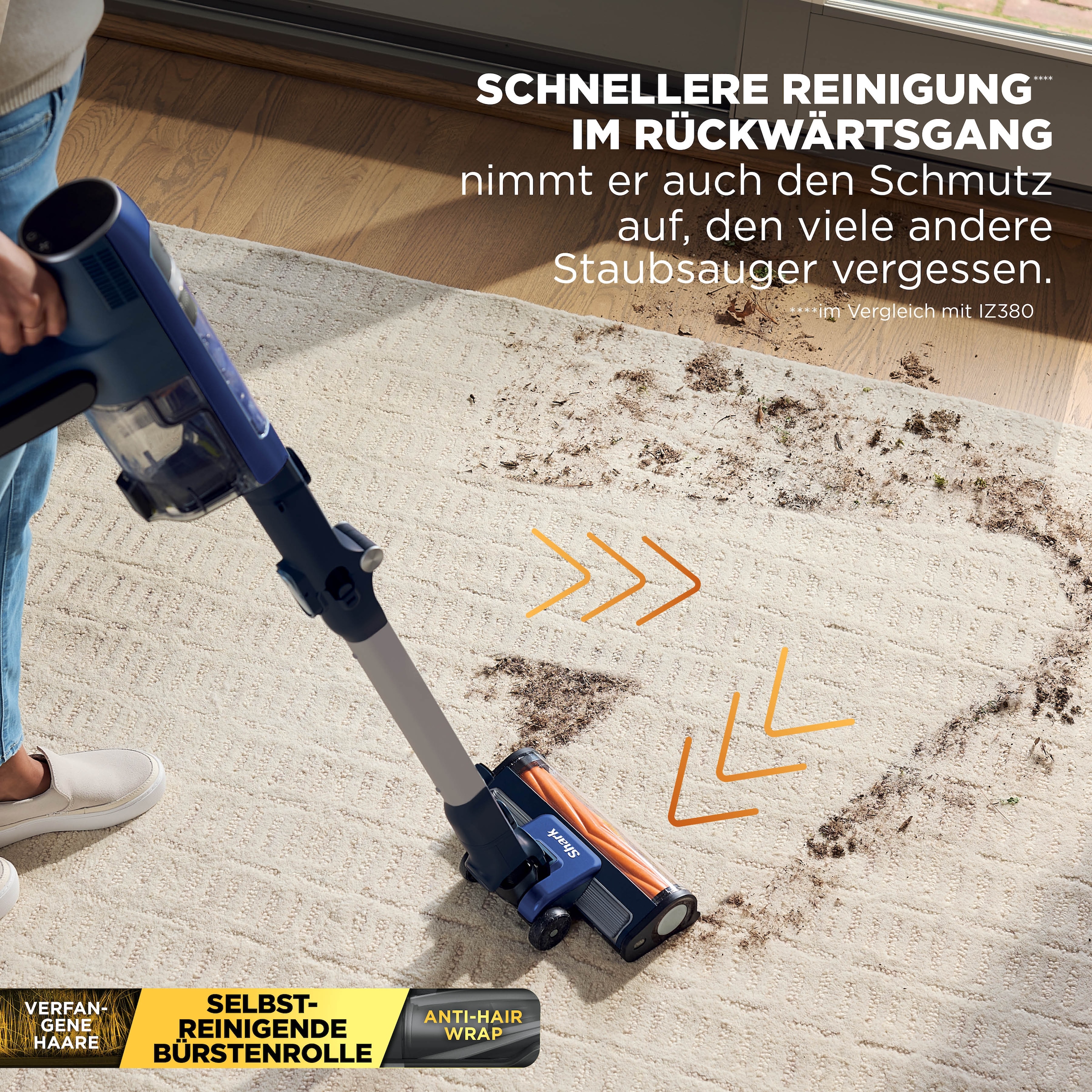 Shark Akku-Hand-und Stielstaubsauger »Shark PowerDetect Speed Pet Pro Clean and Empty IA3241EUT« Reveal-Technologie:, Flexology