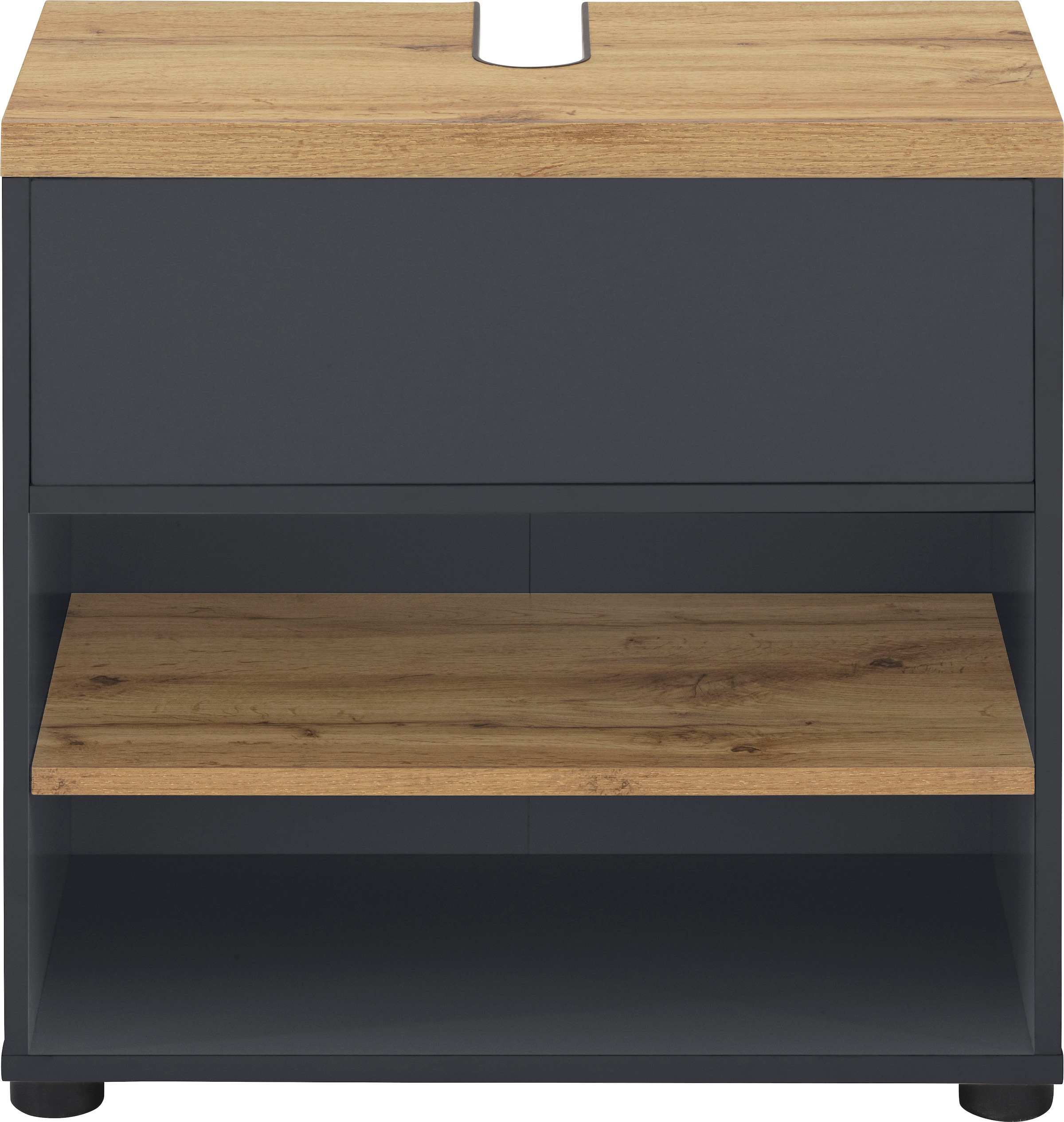 Places of Style Waschbeckenunterschrank »Thessa«, Klappe und Siphonausschnitt, Push-to-open Funktion, BxH: 60 x 56,5 cm