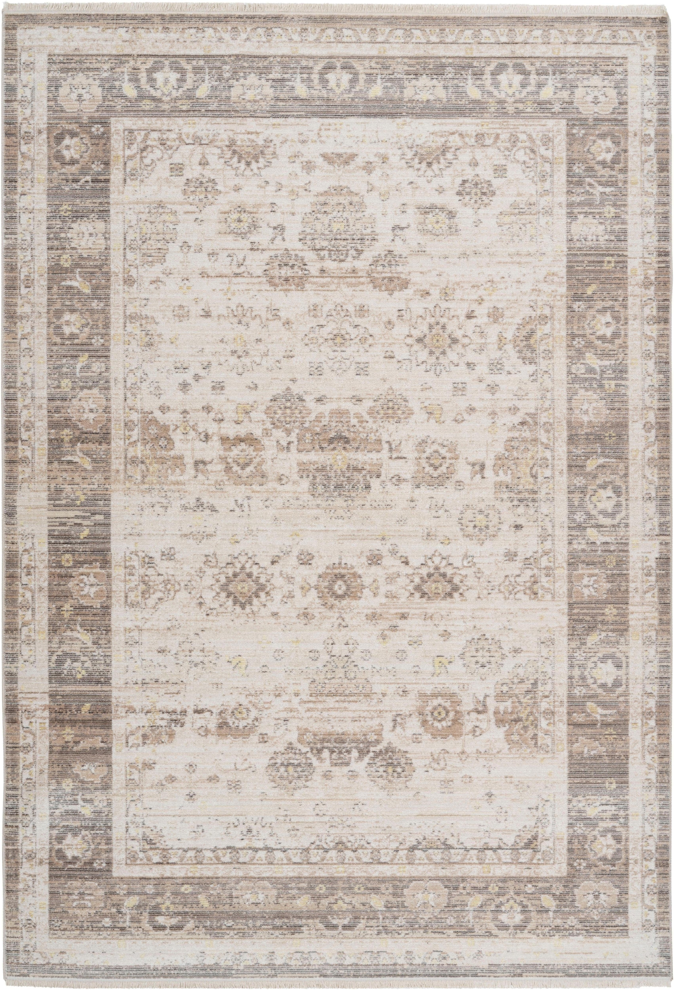 my home Teppich »Merle« rechteckig 5 mm Höhe Mit Fransen, Wohnzimmer