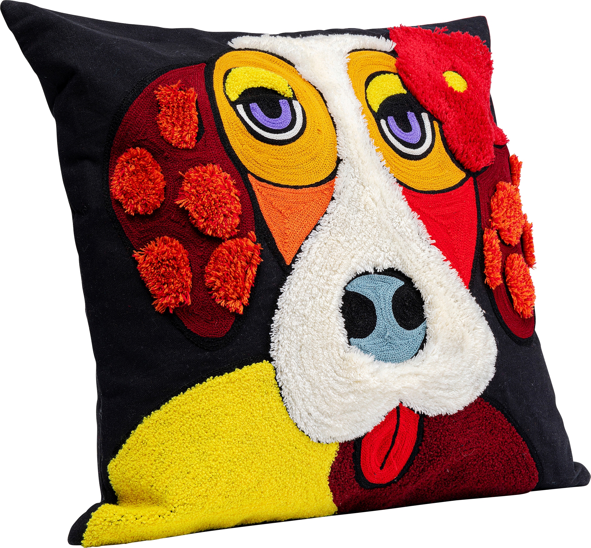 Kare Design Dekokissen »Make Up Dog, Kissenhülle mit Füllung, 45x45 cm« stützt Kopf und Nacken angenehm und sorgt für erholsamen Schlaf