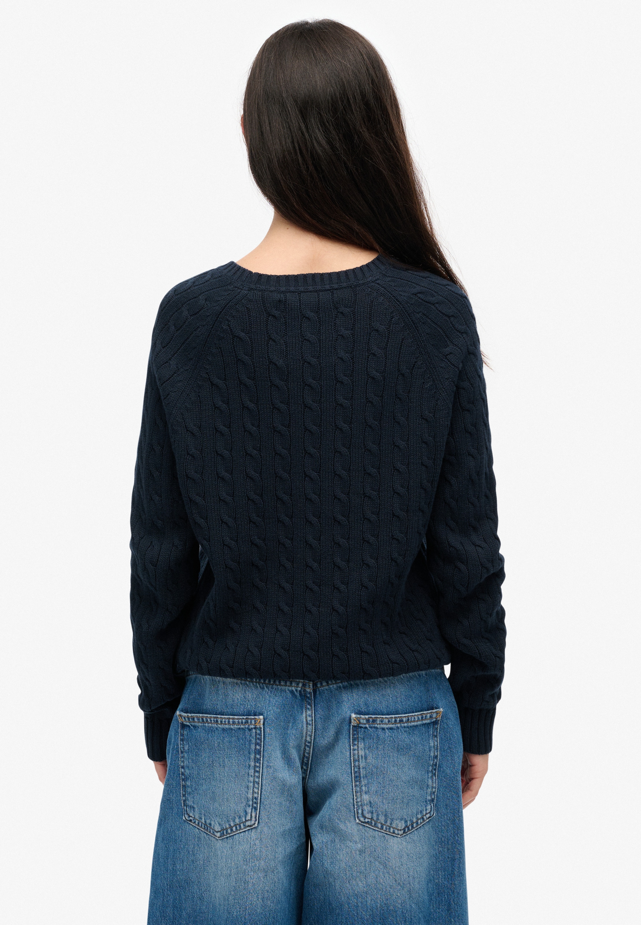 Superdry Strickpullover »SLOUCHY CABLE FLAG KNIT«