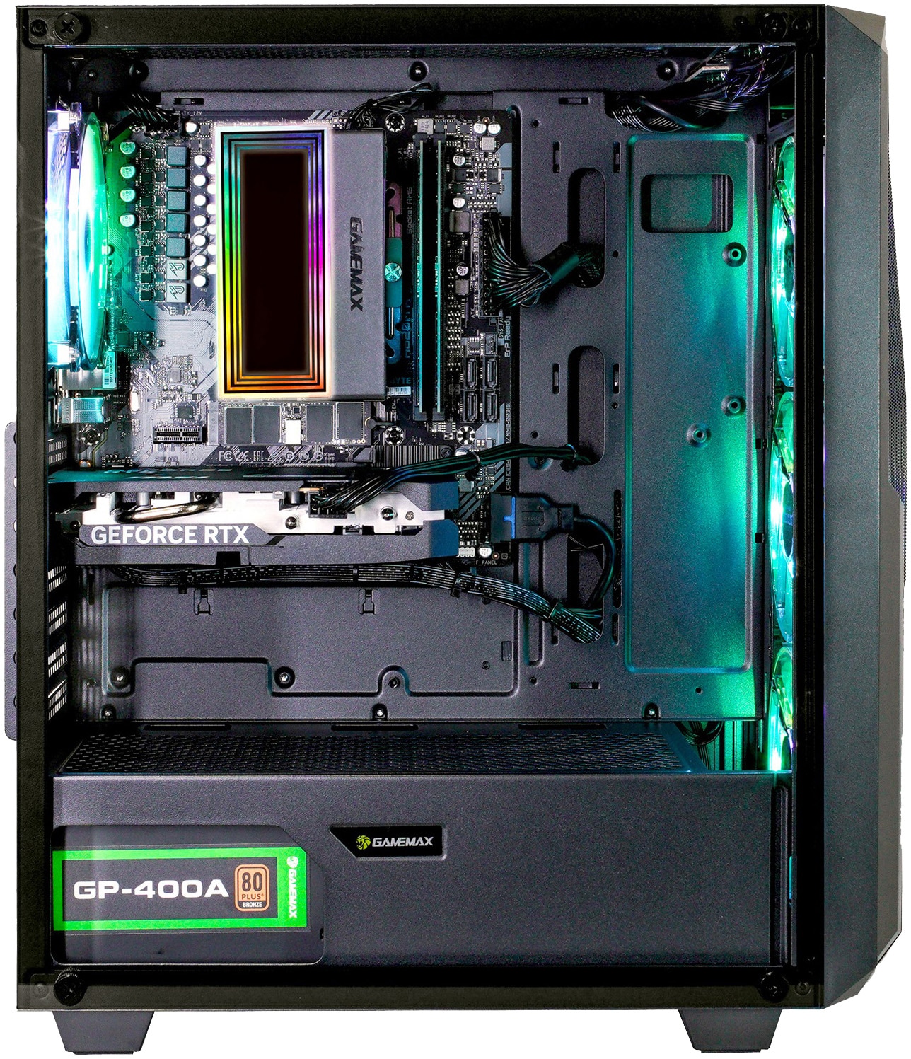GAMEMAX Gaming-PC-Komplettsystem »GigaDeal Striker 2787 AMD Ryzen 5 7500F 16GB DDR5 1TB SSD RTX 5060Ti« 32 ″ AMD Ryzen 5 GeForce RTX™ 5060 Ti 16 GB RAM 1.000 GB SSD Windows 11, DDR5 RAM + Gigabyte GS32QCA LED-Monitor Curved, 80 cm 32"