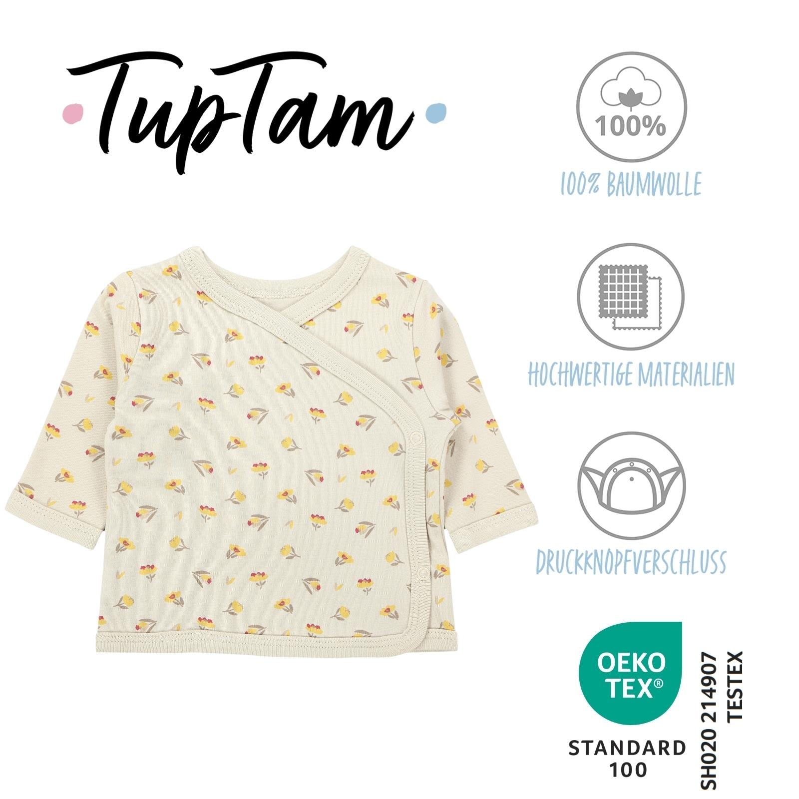 TupTam Wickelshirt »Wickelshirt Baby Mädchen Langarm Wickelshirt 5er Set«