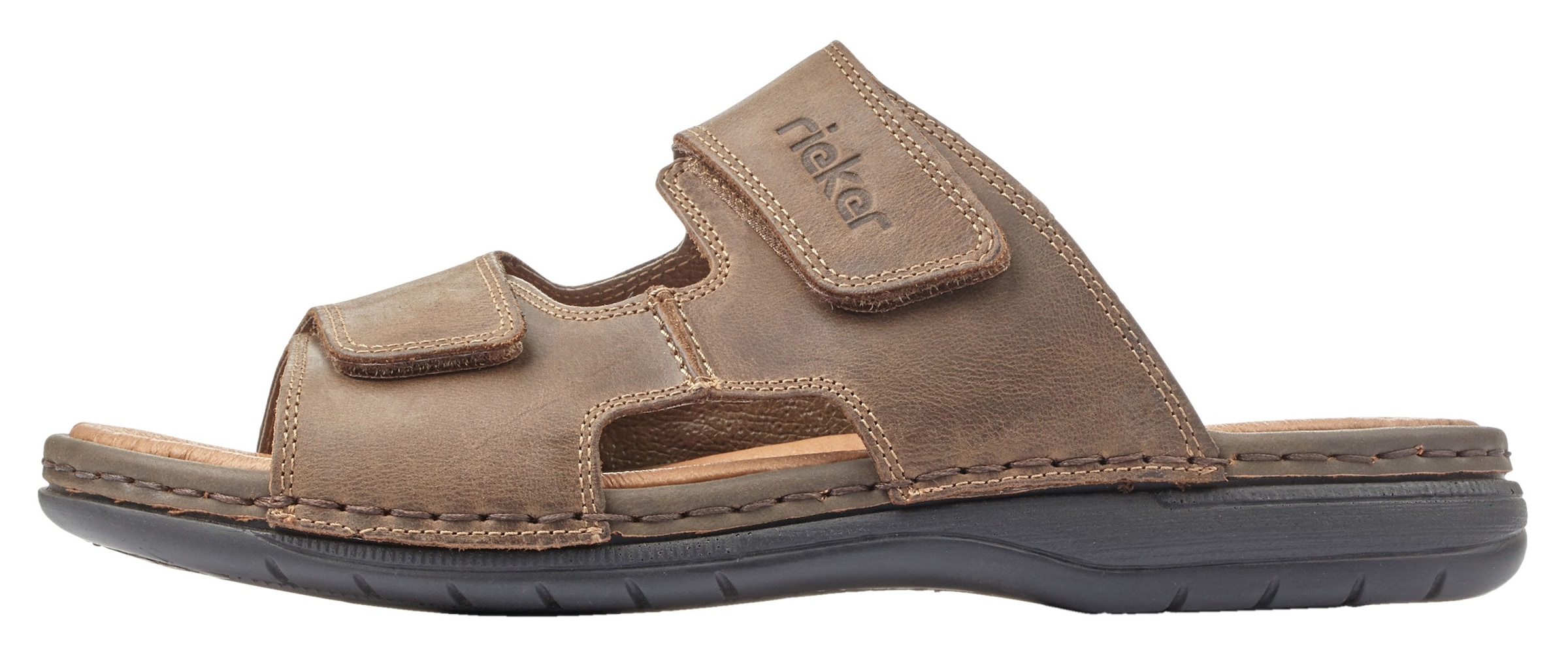 Rieker Pantolette, Sommerschuh, Strandschuh, Hausschuh mit weicher Innensohle