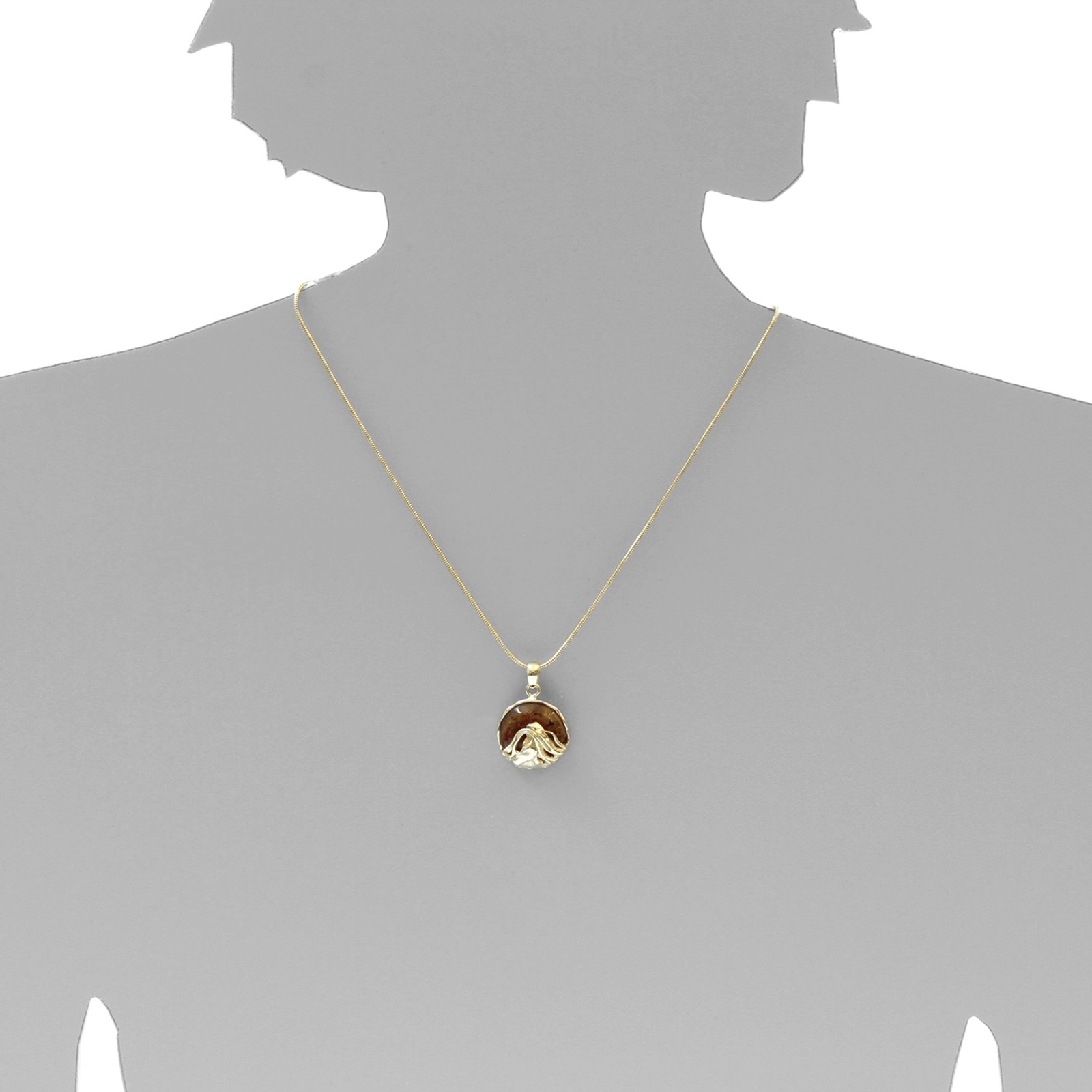 OSTSEE-SCHMUCK Kettenanhänger »- Anngret - Gold 333/000 - Bernstein«
