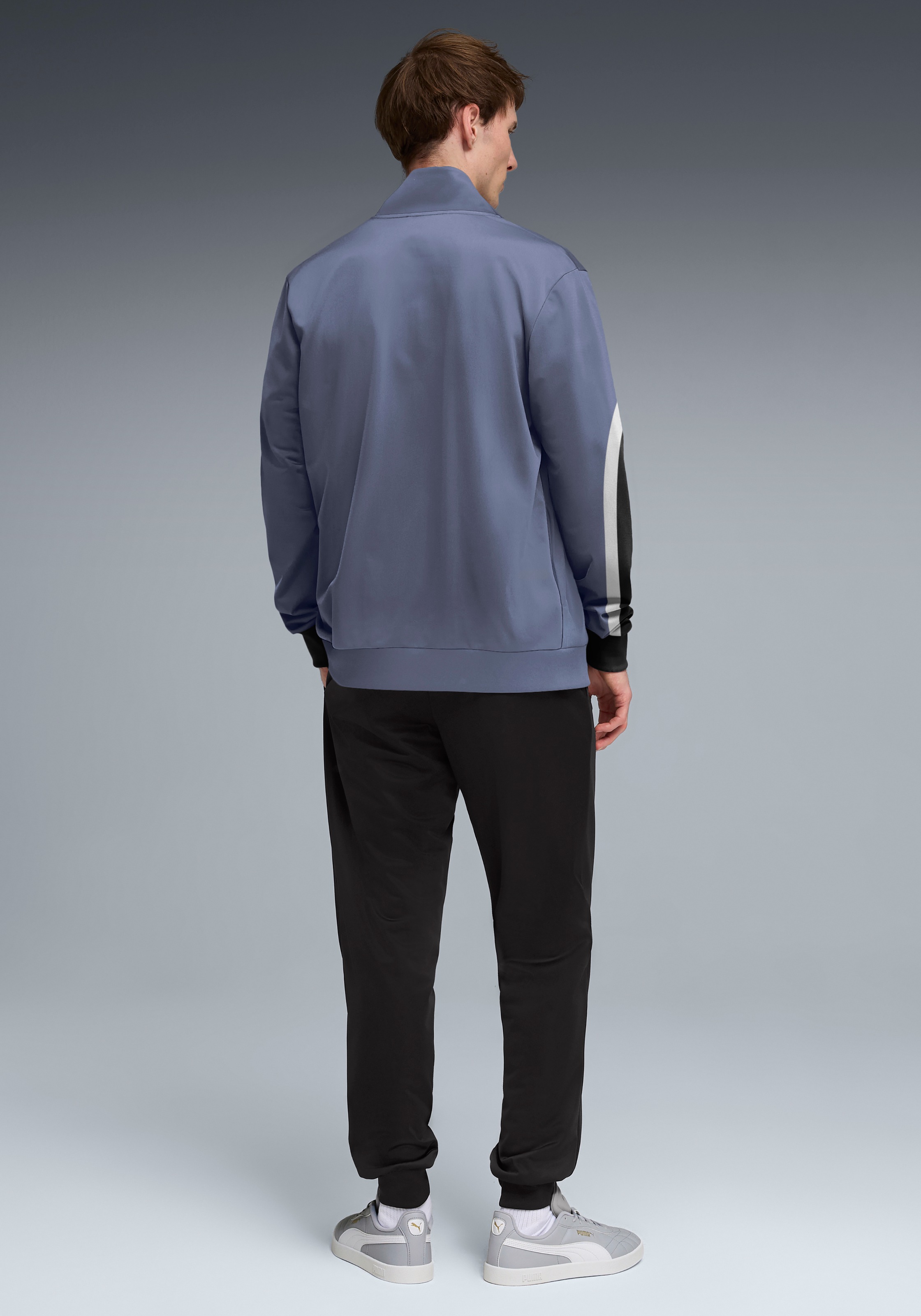 PUMA Trainingsanzug »ESS BLOCK POLY SUIT« 2 tlg. ohne Kapuze, Regular Fit, pflegeleicht