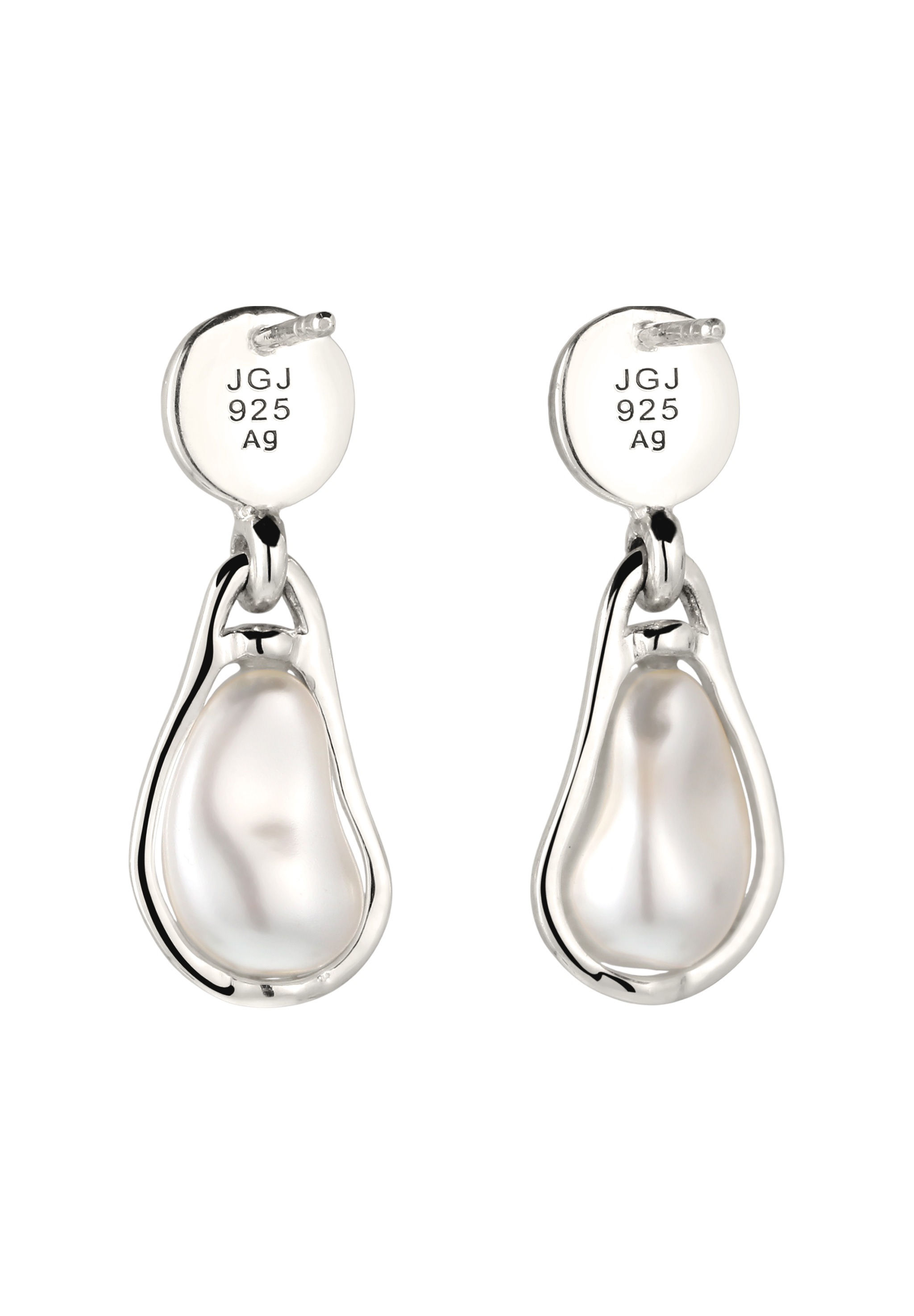 Elli Paar Ohrstecker »Ohrringe Ohrstecker Kreis mit Perlen von Swarovski(R) 925 Sterling Silber«