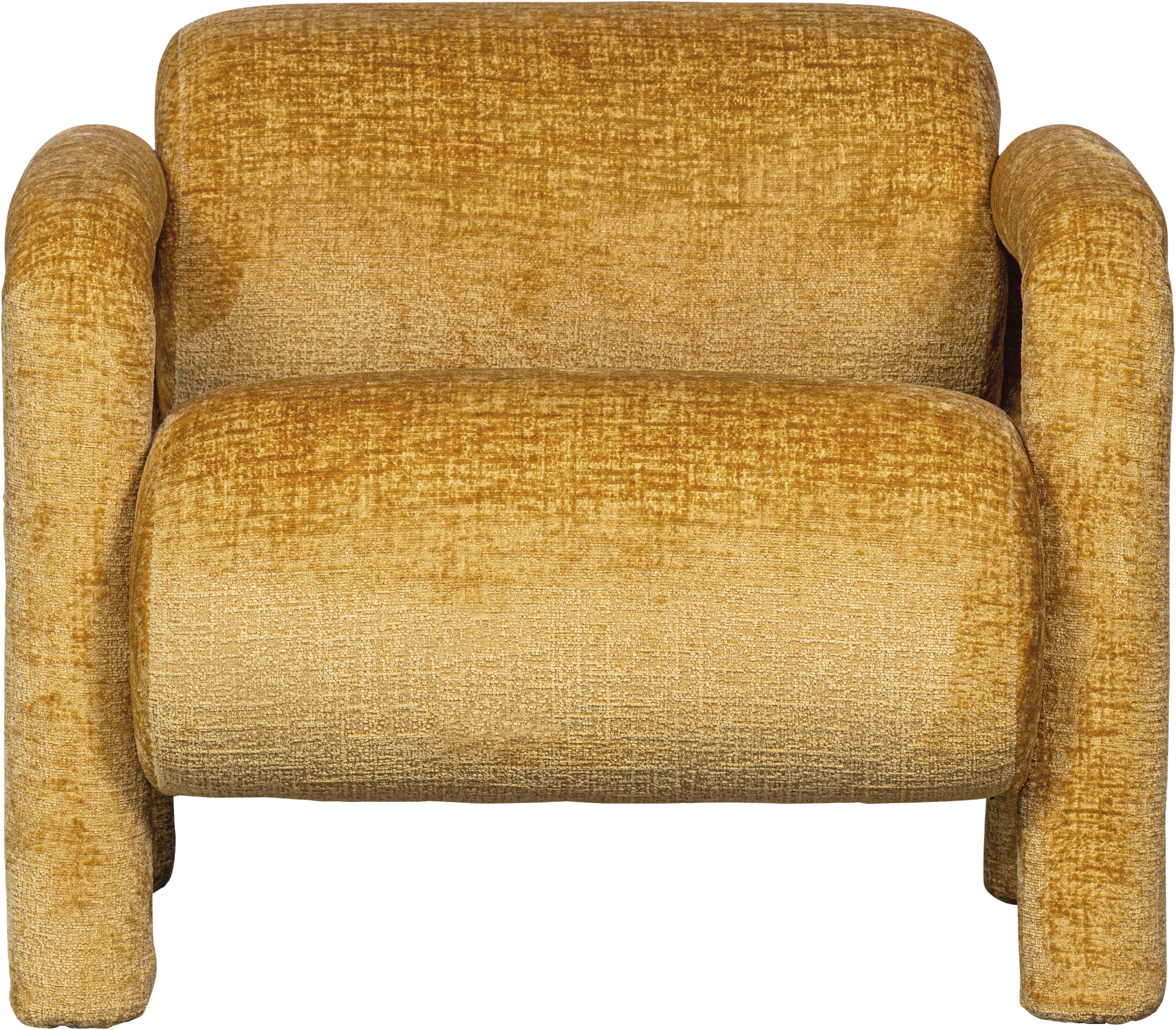 WOOOD Loungesessel »Lenny mit Grobstruktur-Velvetbezug und Armlehnen B 76 x T 82 x H 65 cm« Sehr hohe Verschleißfestigkeit, Tragkraft 120 kg, Pfleiglicht