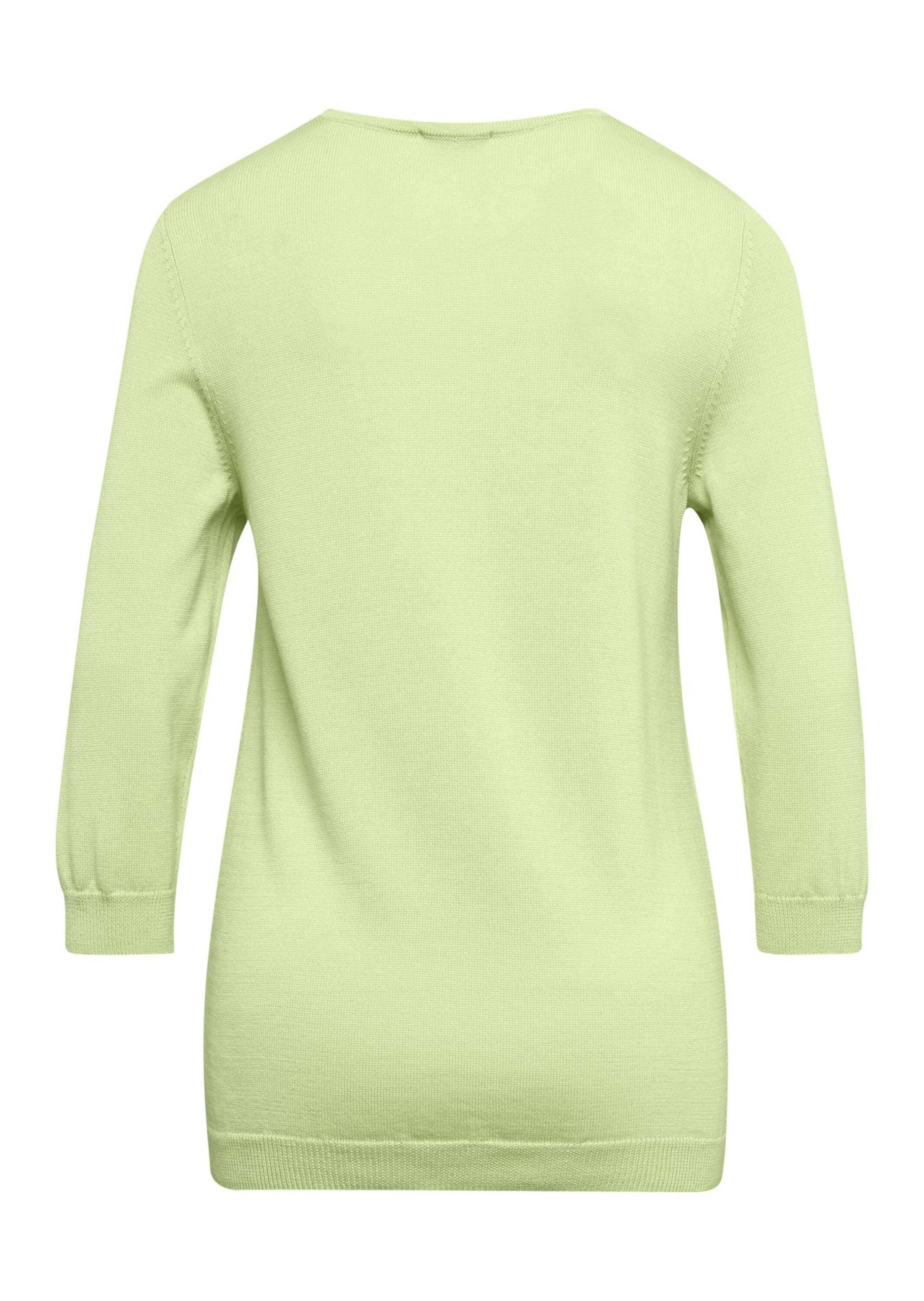 GOLDNER 3/4 Arm-Pullover »Rundhalspullover Sommerlicher Strickpullover mit Ajourmuster«