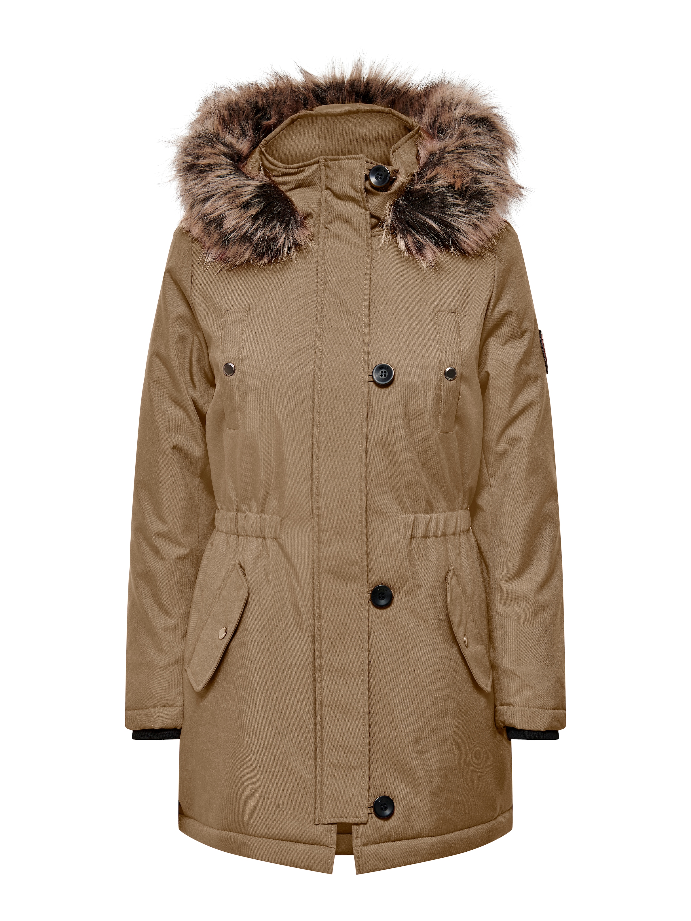 ONLY Parka »ONLIRIS FUR WINTER PARKA LIFE CC OTW« mit Kapuze Kunstfaser,
