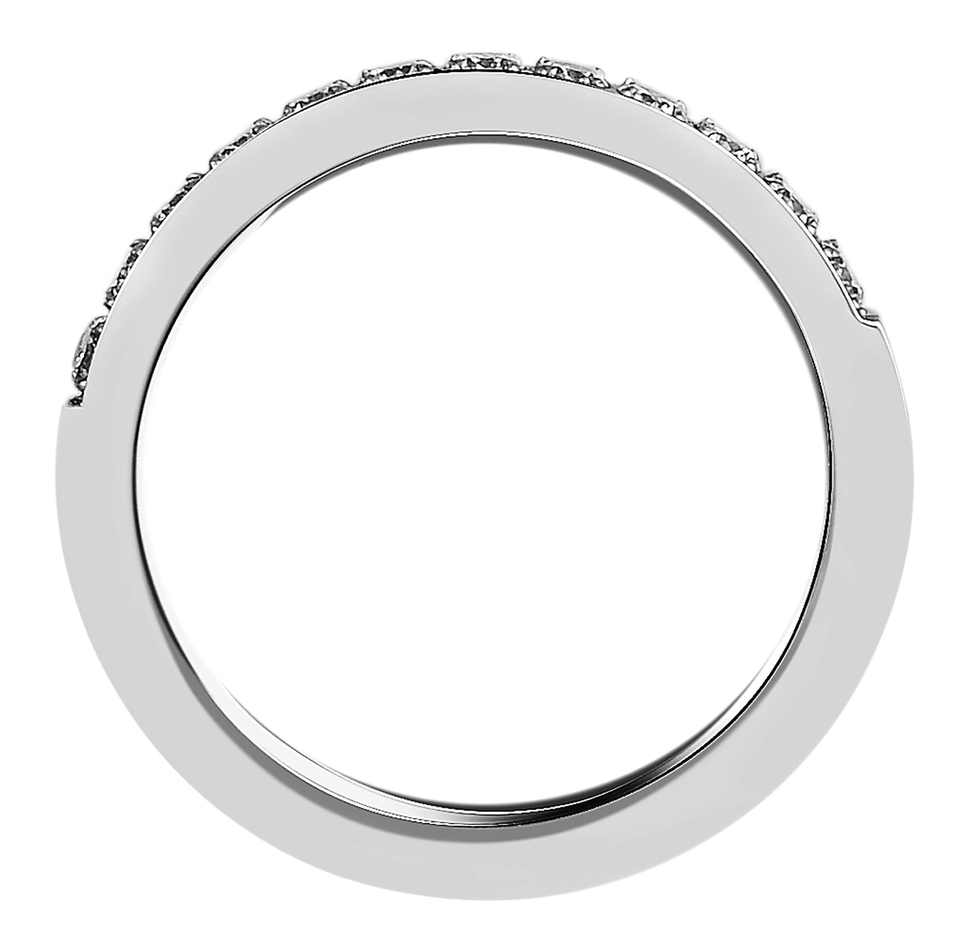 Adelia´s Fingerring »Damen Ring aus Edelstahl mit Strass Steinchen«