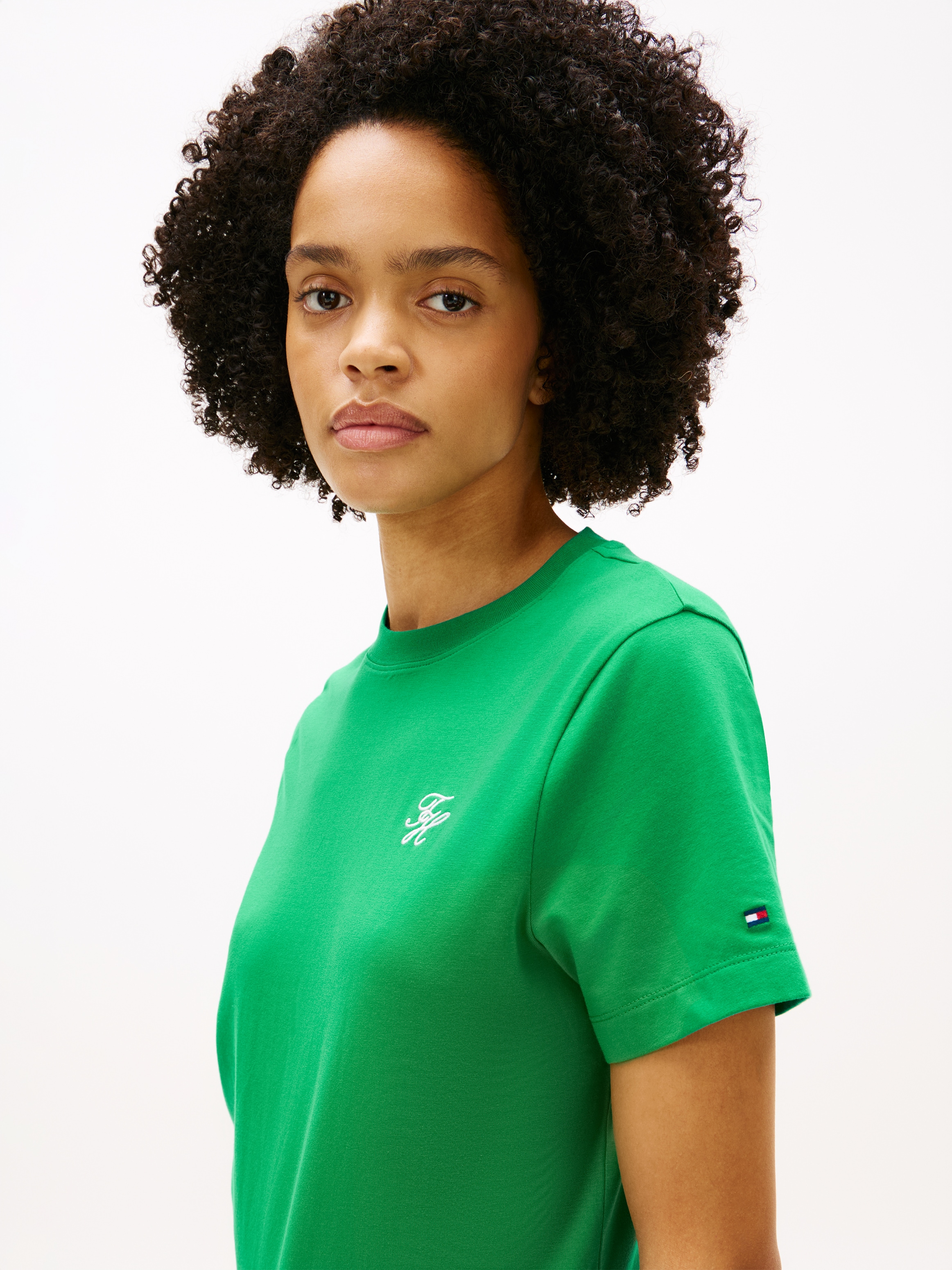 Tommy Hilfiger Kurzarmshirt »TH SCRIPT REGULAR C-NECK SHORT SLEEVE TEE«