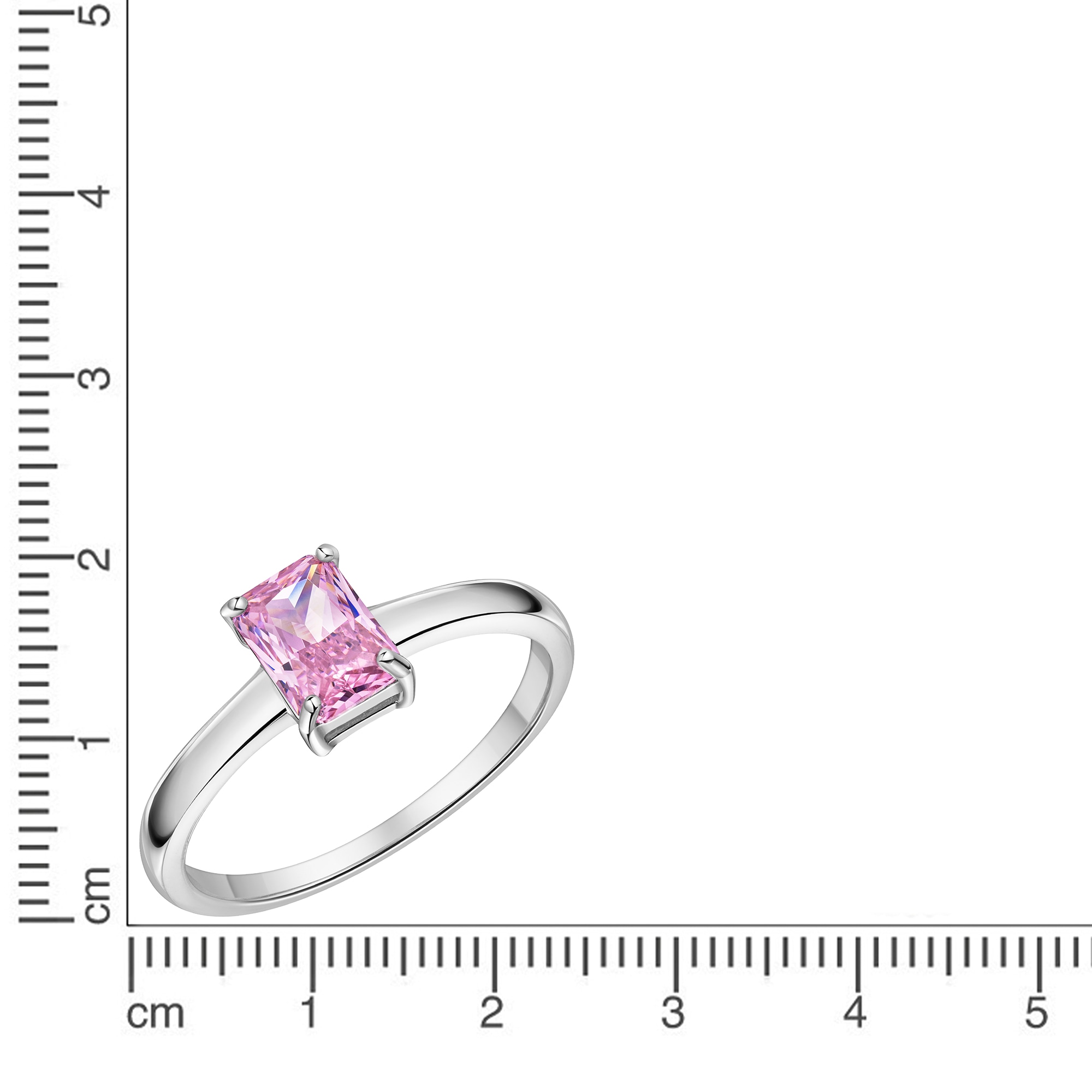 Firetti Fingerring »Schmuck Geschenk Silber 925 Damenring Ring Quadrat« mit Zirkonia (synth.)