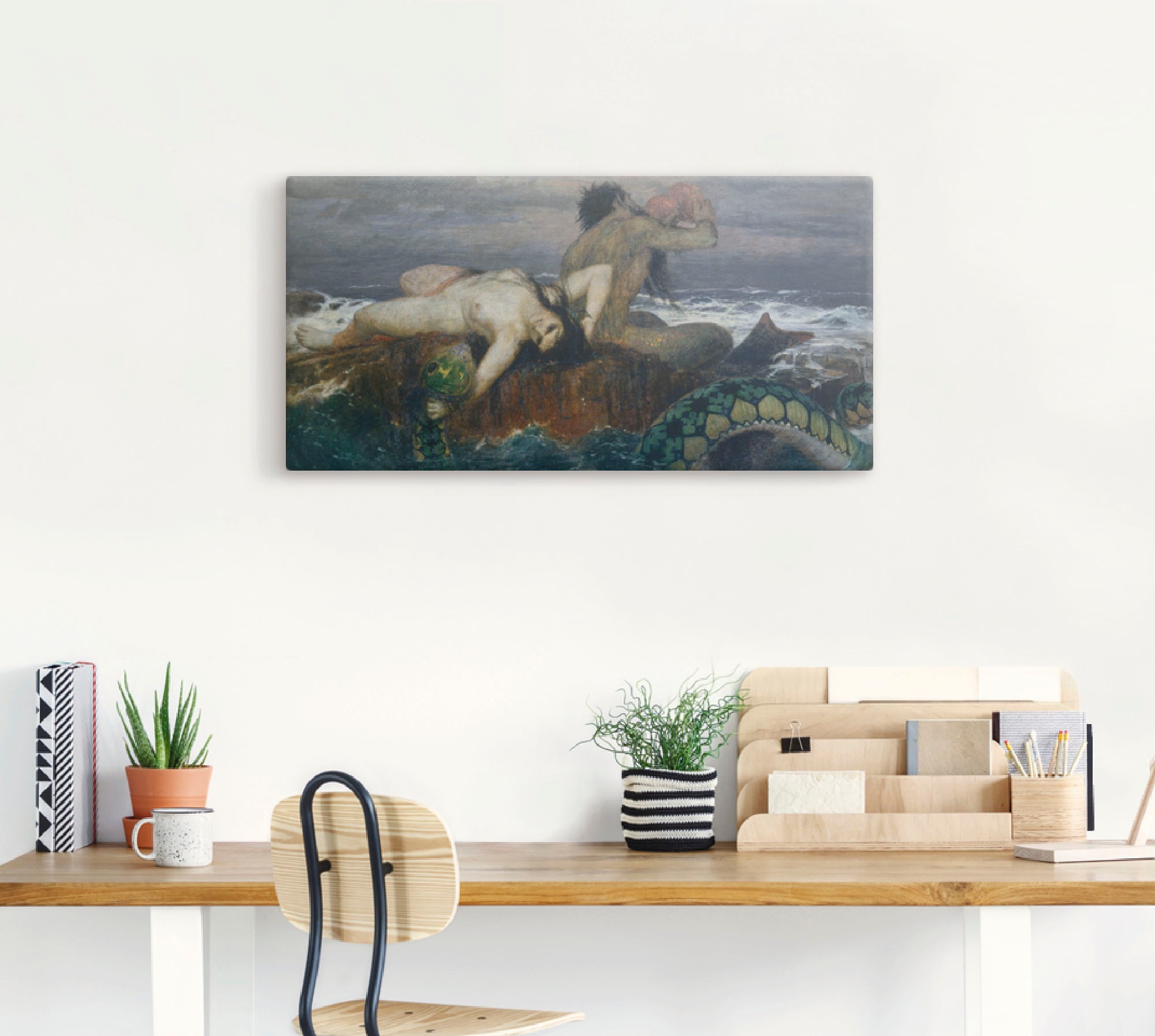 Artland Wandbild »Triton und Nereide. Vor 1874.«, Götter, (1 St.), als Leinwandbild, Wandaufkleber oder Poster in versch. Größen