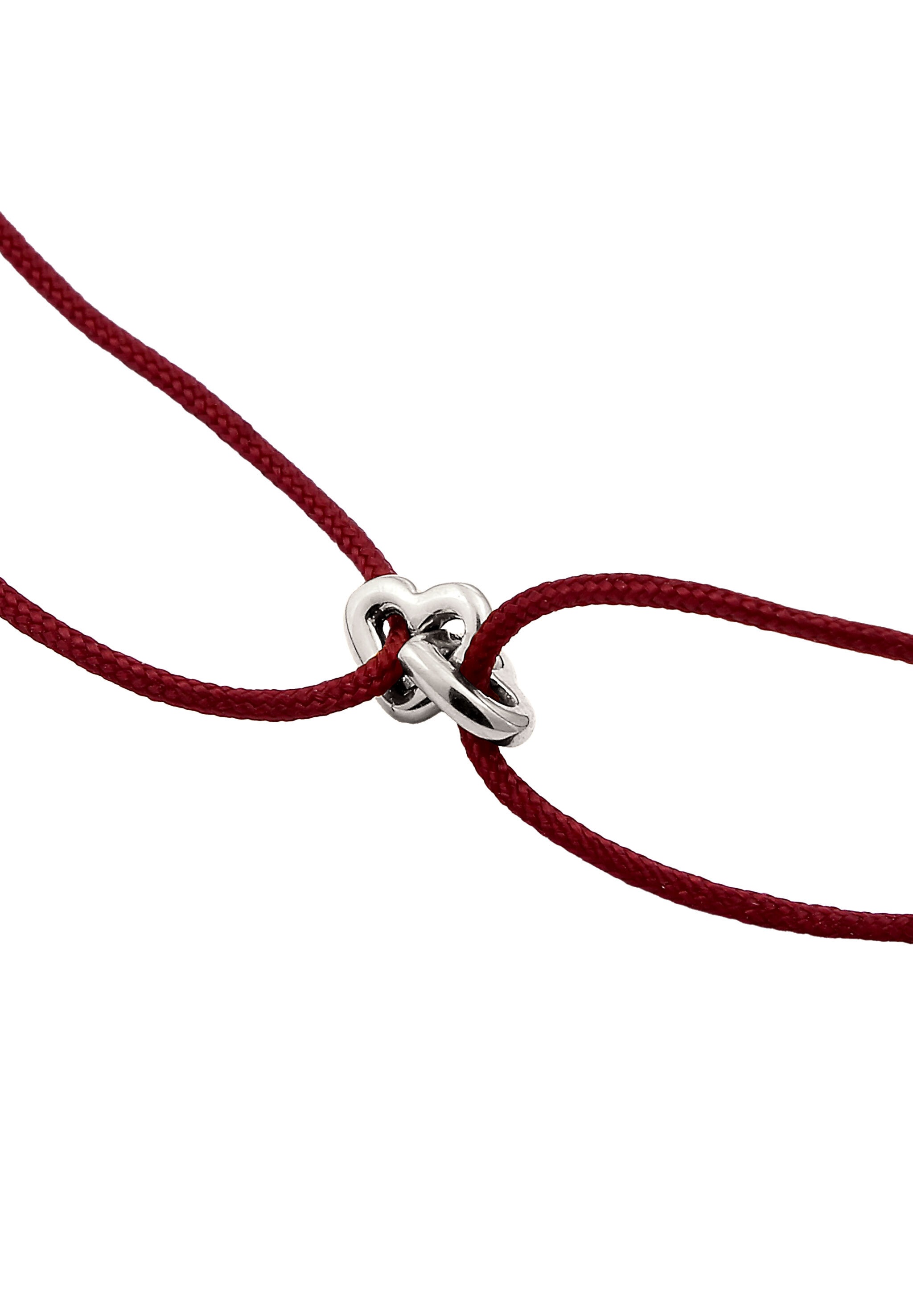 Elli Armkette »Armband Nylon mit Herz 925 Sterling Silber«