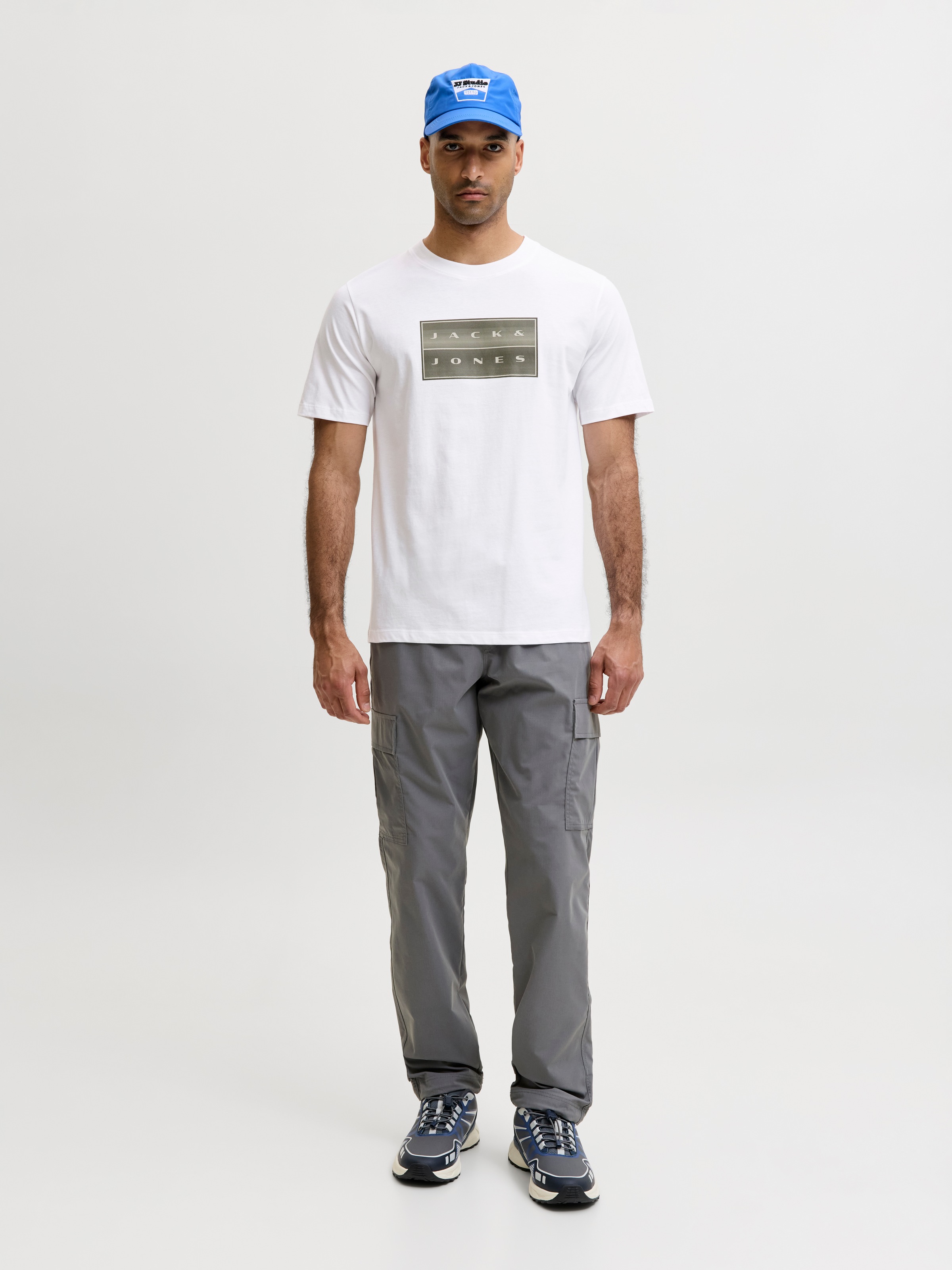 Jack & Jones Rundhalsshirt »JCOFUSION BOX PRINT TEE SS CN SN« Baumwolle, regular fit