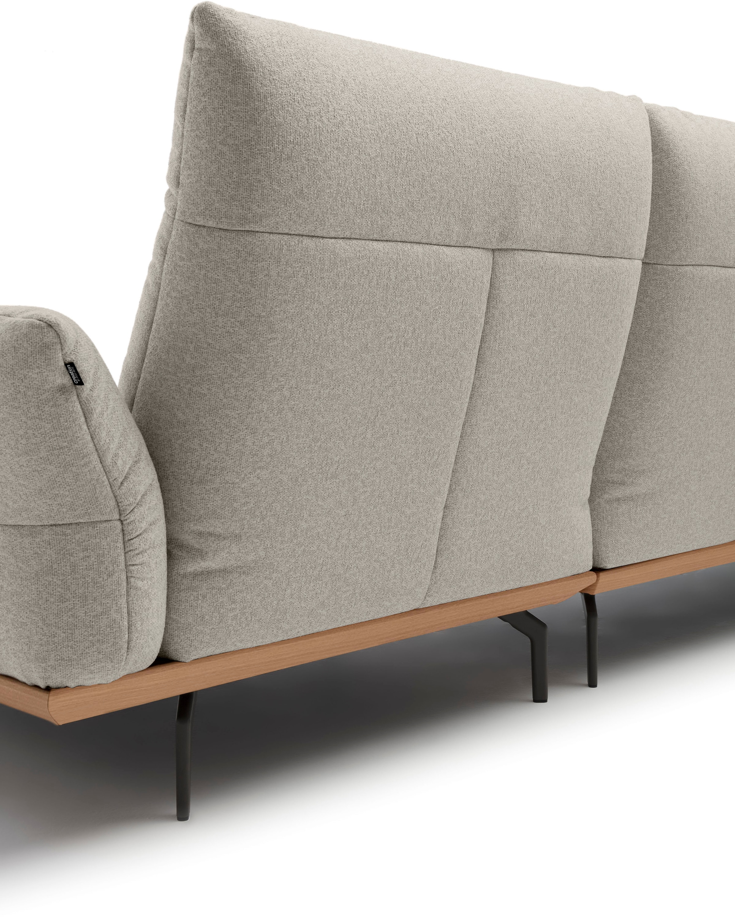 Creation BY ROLF BENZ Ecksofa »CR.460«, Sockel in Eiche, Alugussfüße in umbragrau, Breite 298 cm