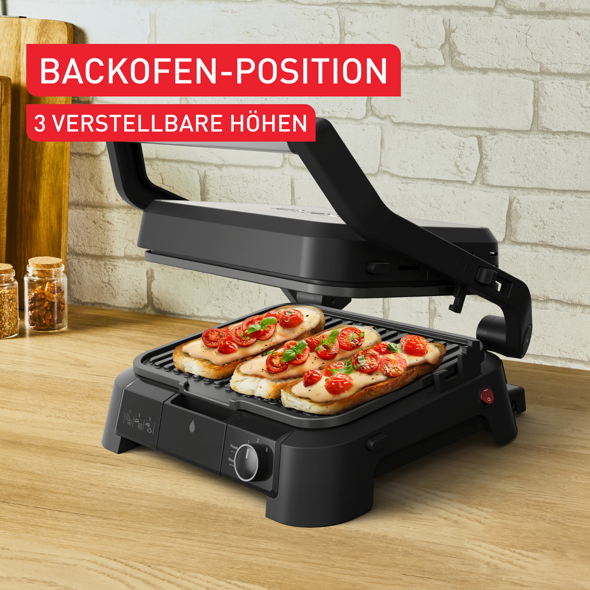Tefal Kontaktgrill »GC510D SuperGrill 3-in-1«, 2000 W, BBQ-Funktion, Ofenposition, 3 Temperatureinstellungen