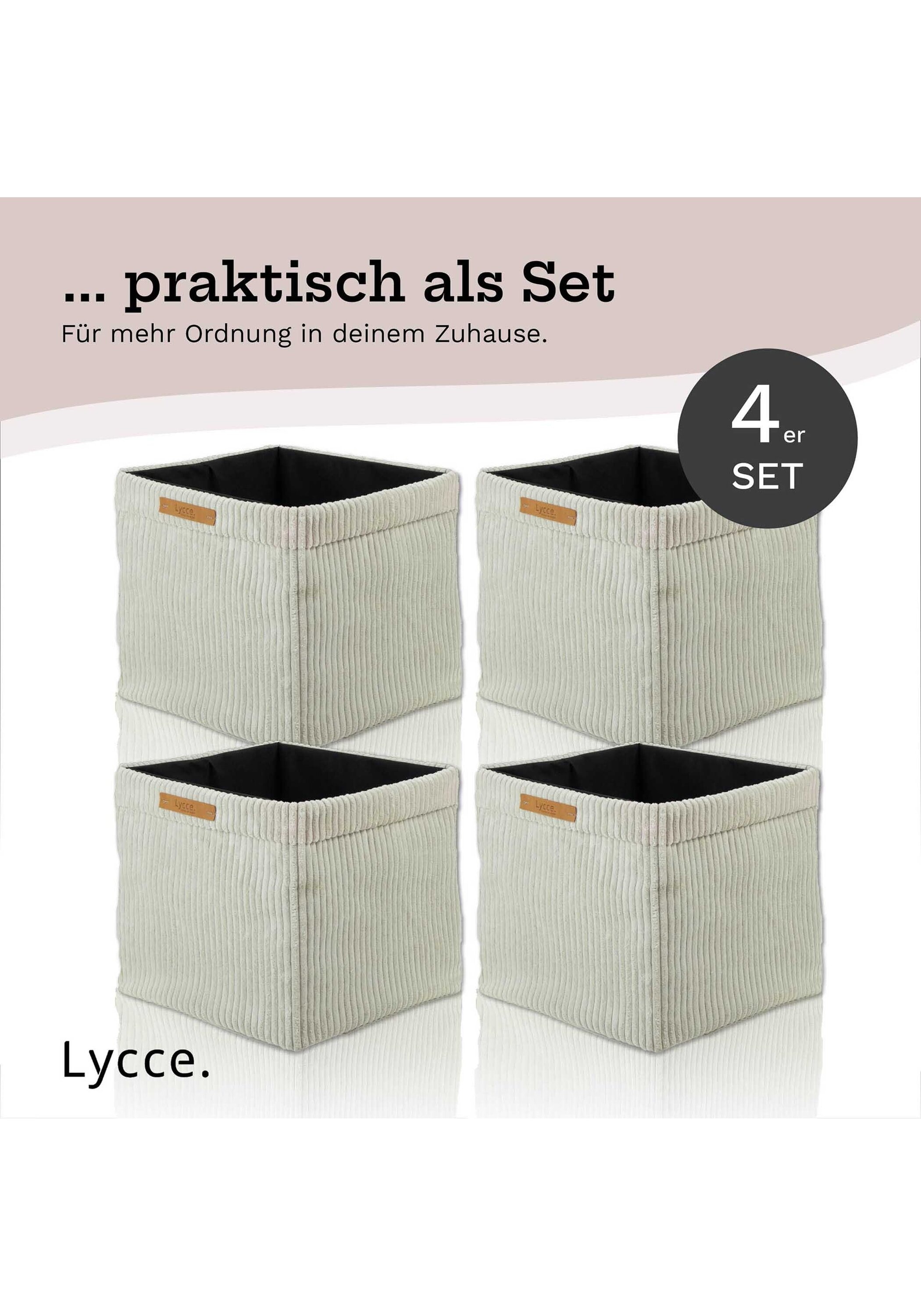 Lycce Aufbewahrungsbox »Aufbewahrungskorb Faltbare Aufbewahrungsbox Cord 4P 4er Pack«