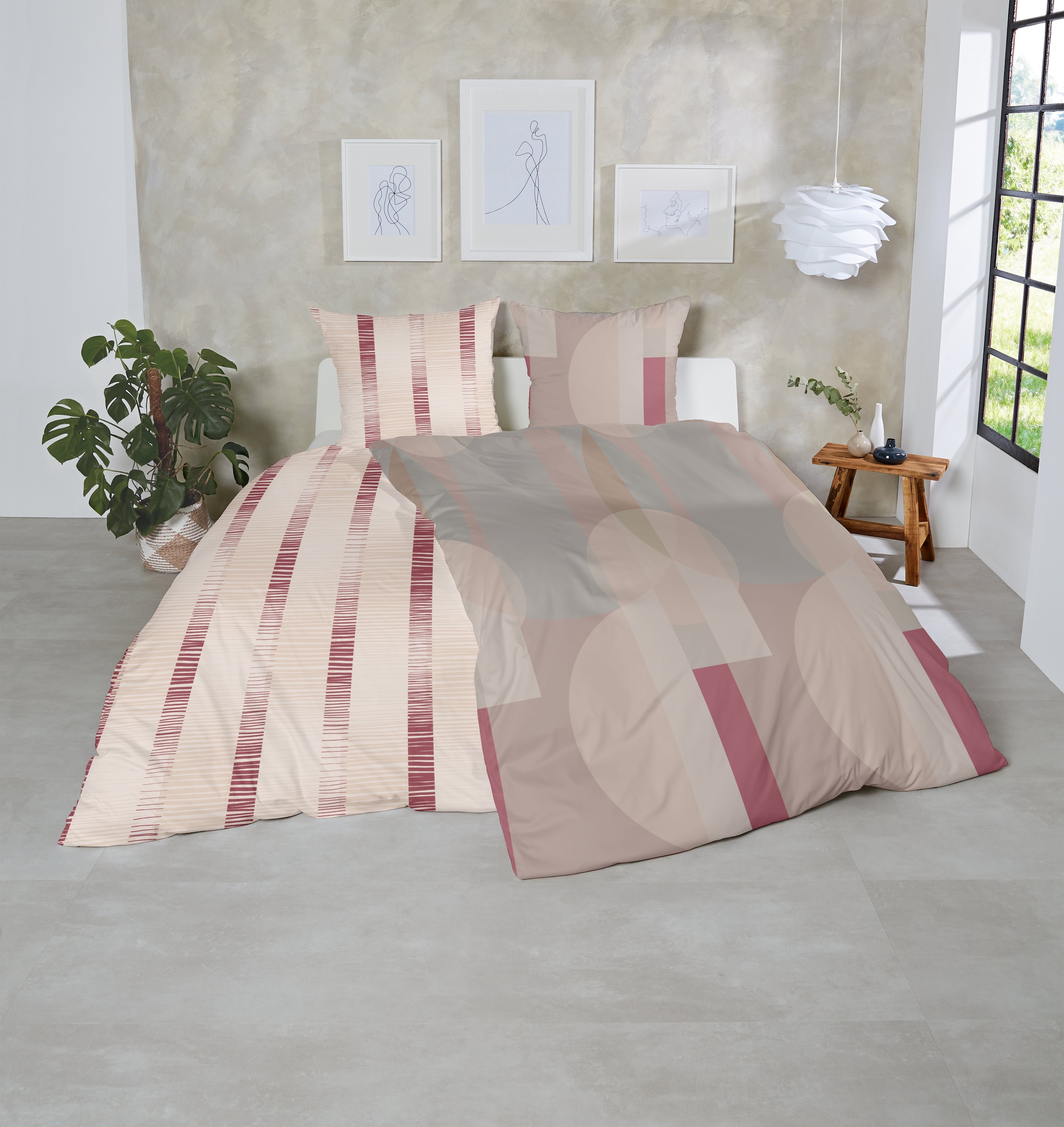 Primera Bettwäsche »Feinbiber-Bettwäsche Ball« 2 Stk. tlg. mit modernem Muster