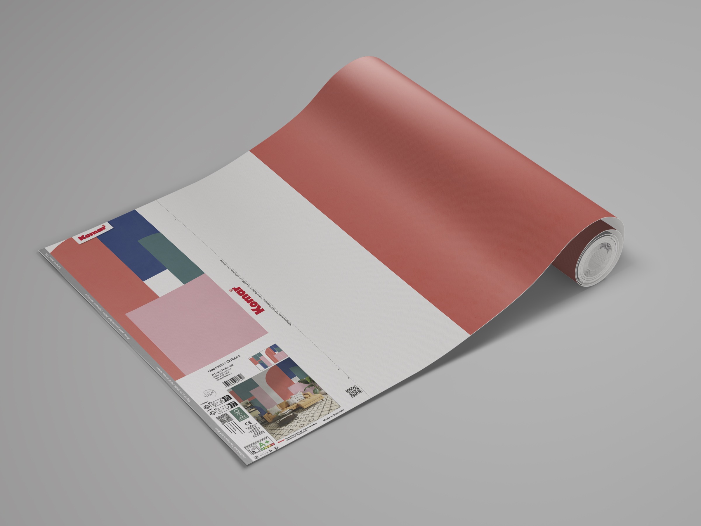 Komar Fototapete »Komar Vlies Fototapete - Geometric Colours - Größe 350 x 250 cm«, bedruckt