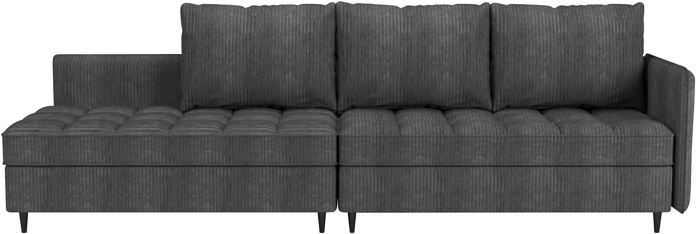 Dorel Home Ecksofa »LINDHUS, L-Form, verschiedene Stellvarianten, Modulsofa« Recamiere, Stauraum, Cord und Chenille-Bezug