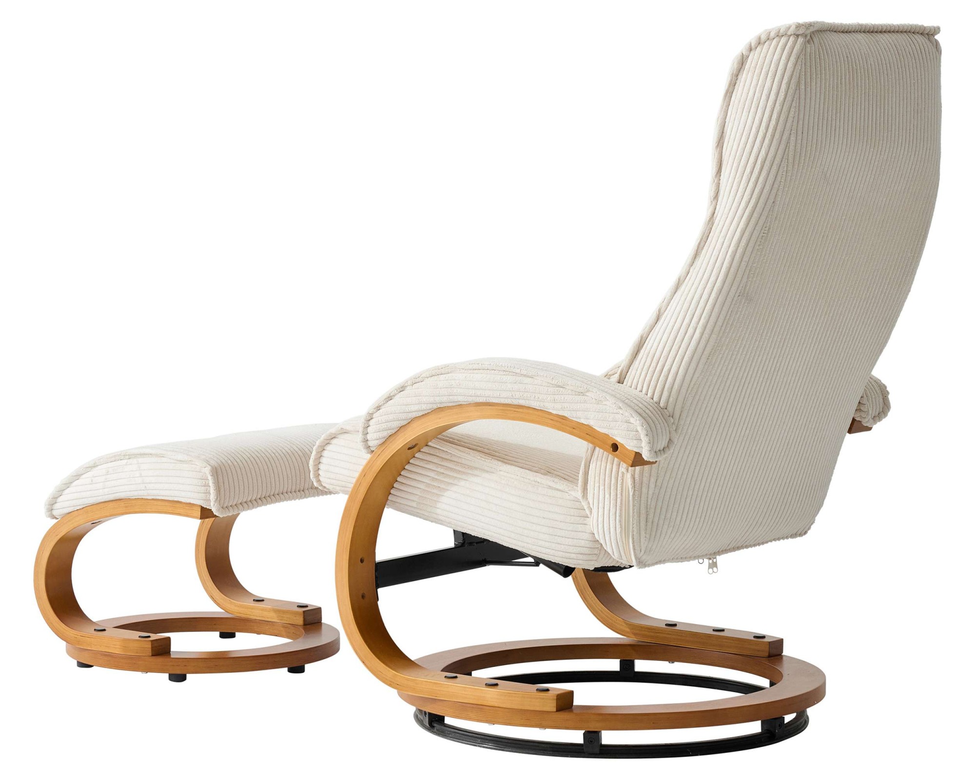 OTTO home Relaxsessel »mit Hocker PARIS neu: Cord - OTTO. Verlässliche Qualität.« Set, bestehend aus Sessel und Hocker, 2 Stk. tlg. manuelle Relaxfunktion mit Drehfunktion, neu: Cord-Bezug
