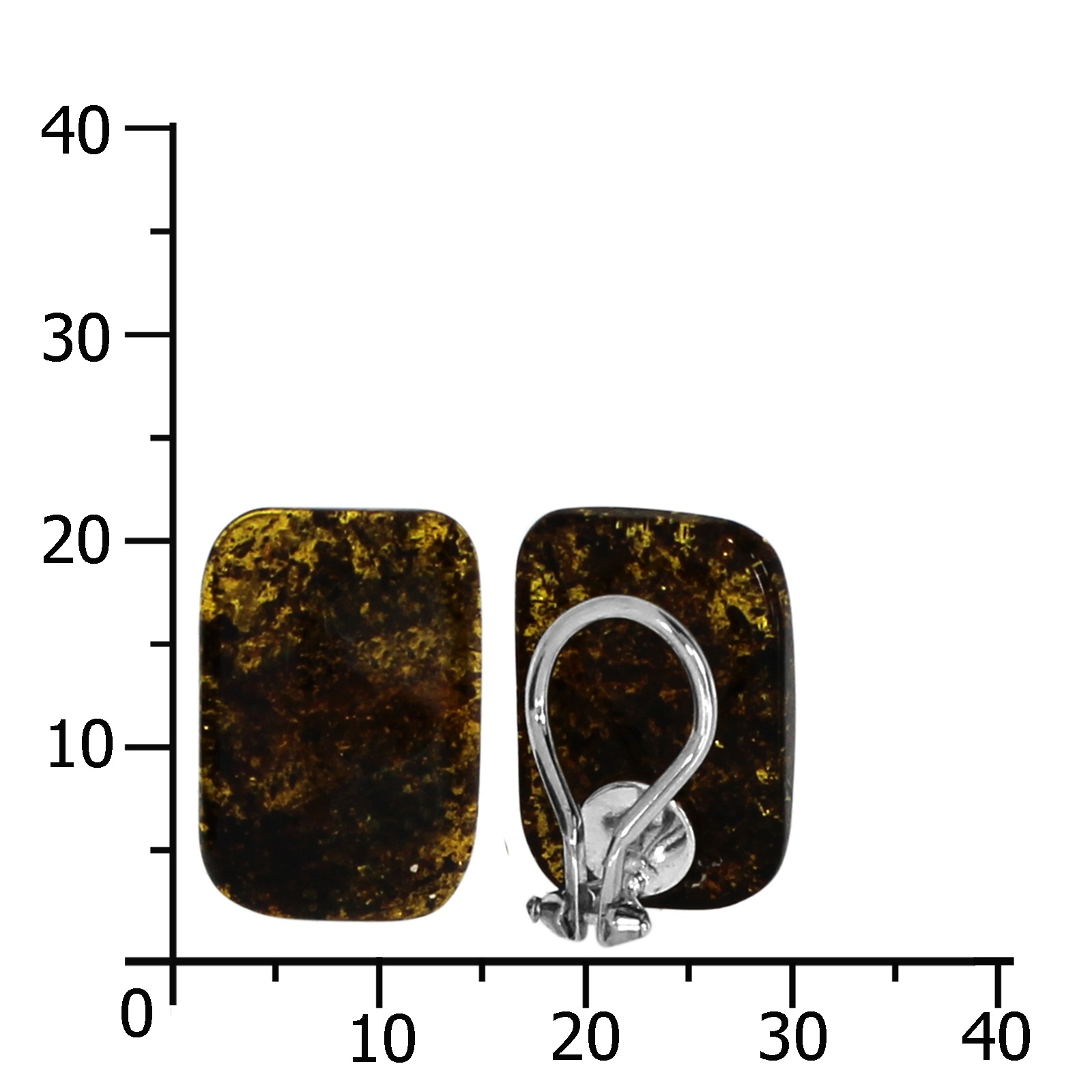 OSTSEE-SCHMUCK Paar Ohrclips »- Klassisch - Silber 925/000 - Bernstein«
