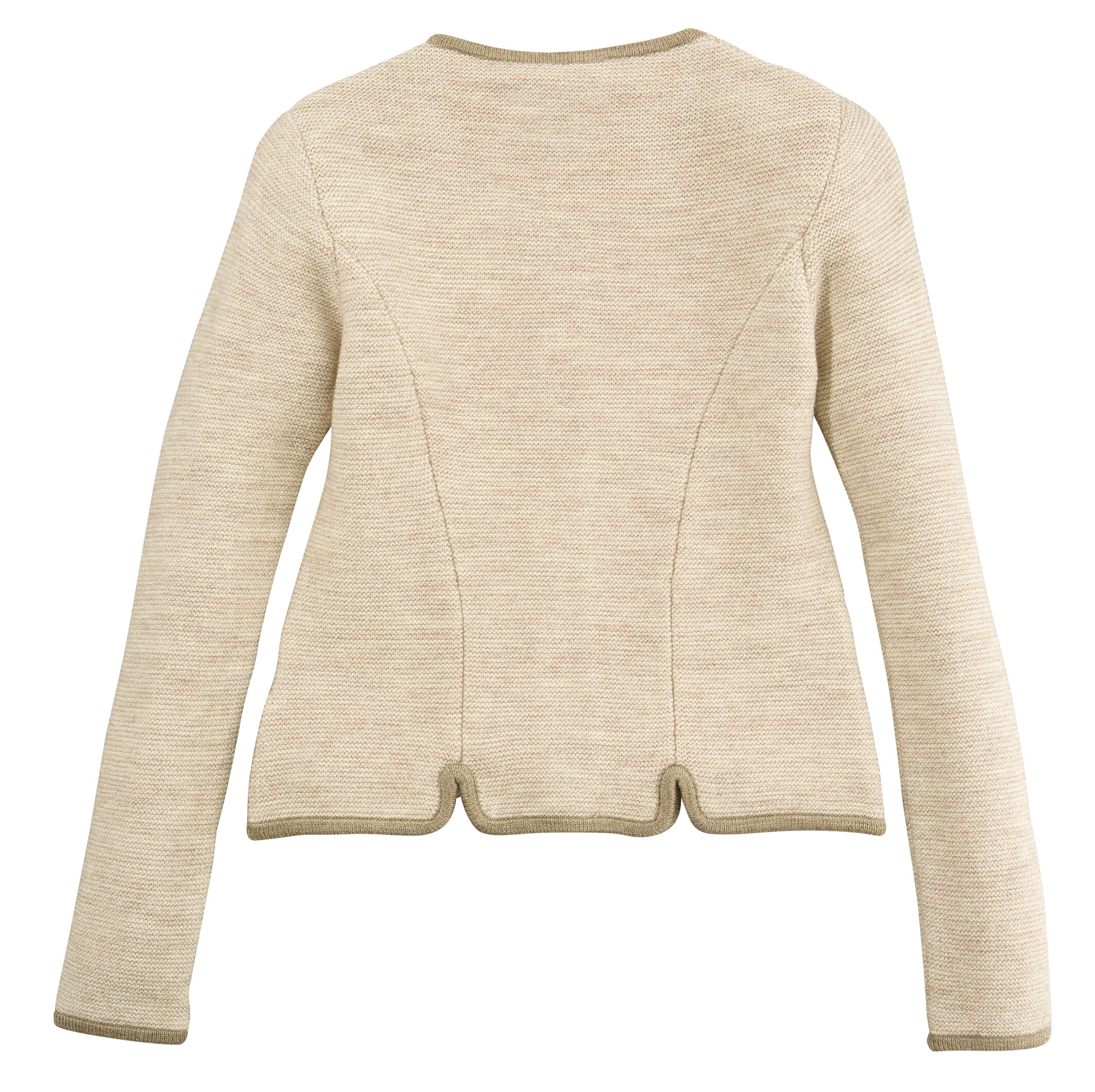 Andreas Gabalier Kollektion Trachtenstrickjacke, Damen mit Karoschleife und Herzanhänger mit Glitzerstein