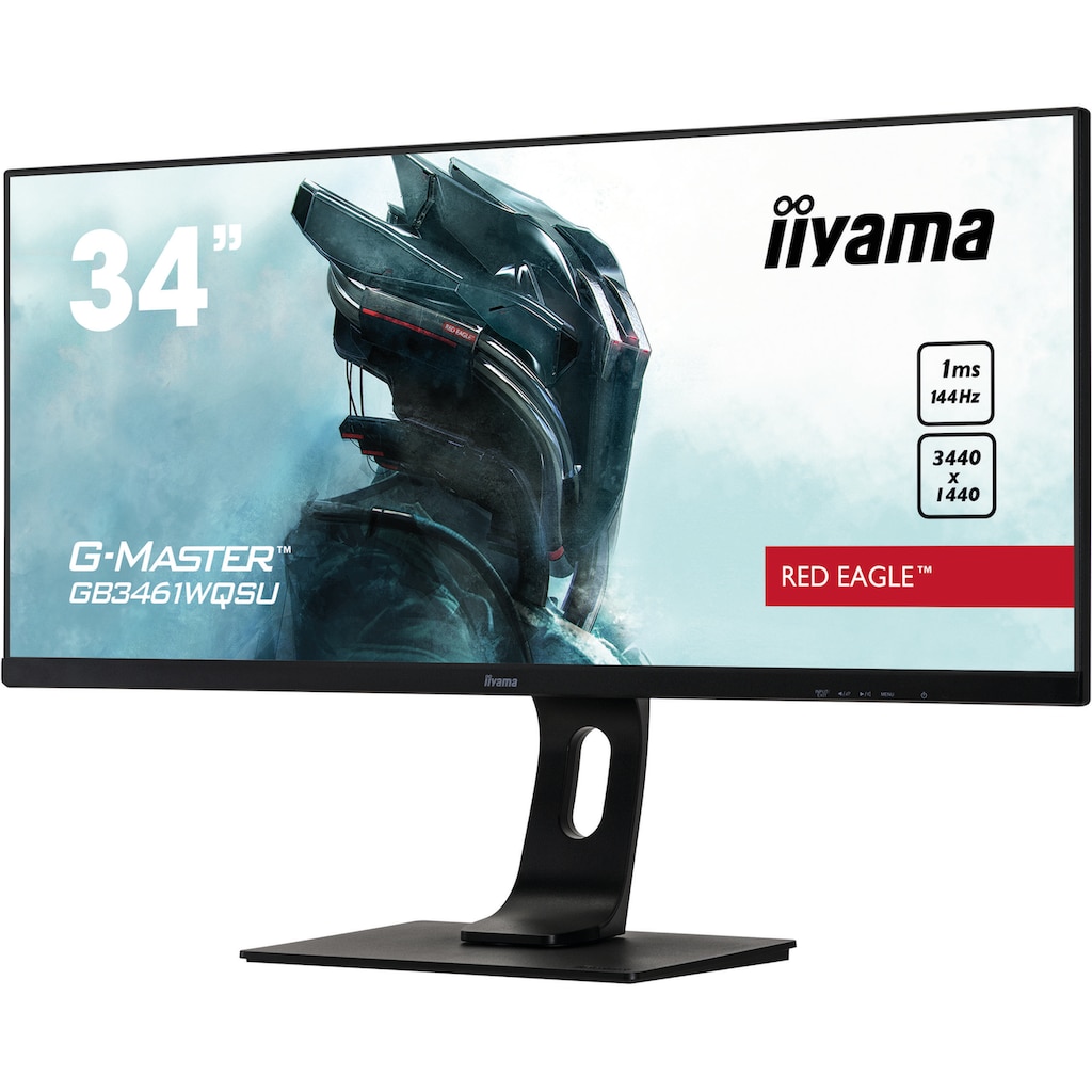 Iiyama Gaming-Monitor »GB3461WQSU-B1«, 86,7 cm/34 Zoll, 3440 x 1440 px, UWQHD, 1 ms Reaktionszeit, 144 Hz