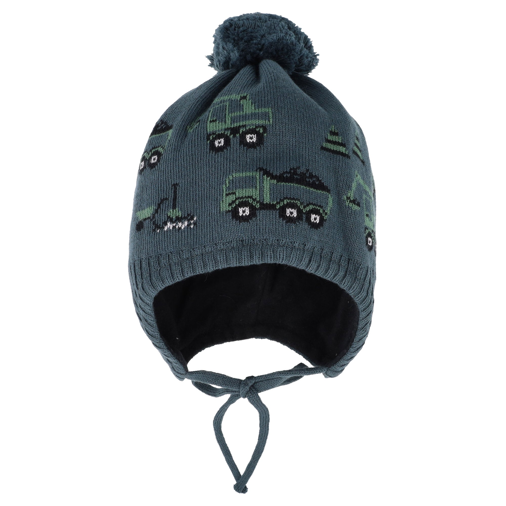MAXIMO Strickmütze Baumwolle, gefüttert, zum Binden, Bommel